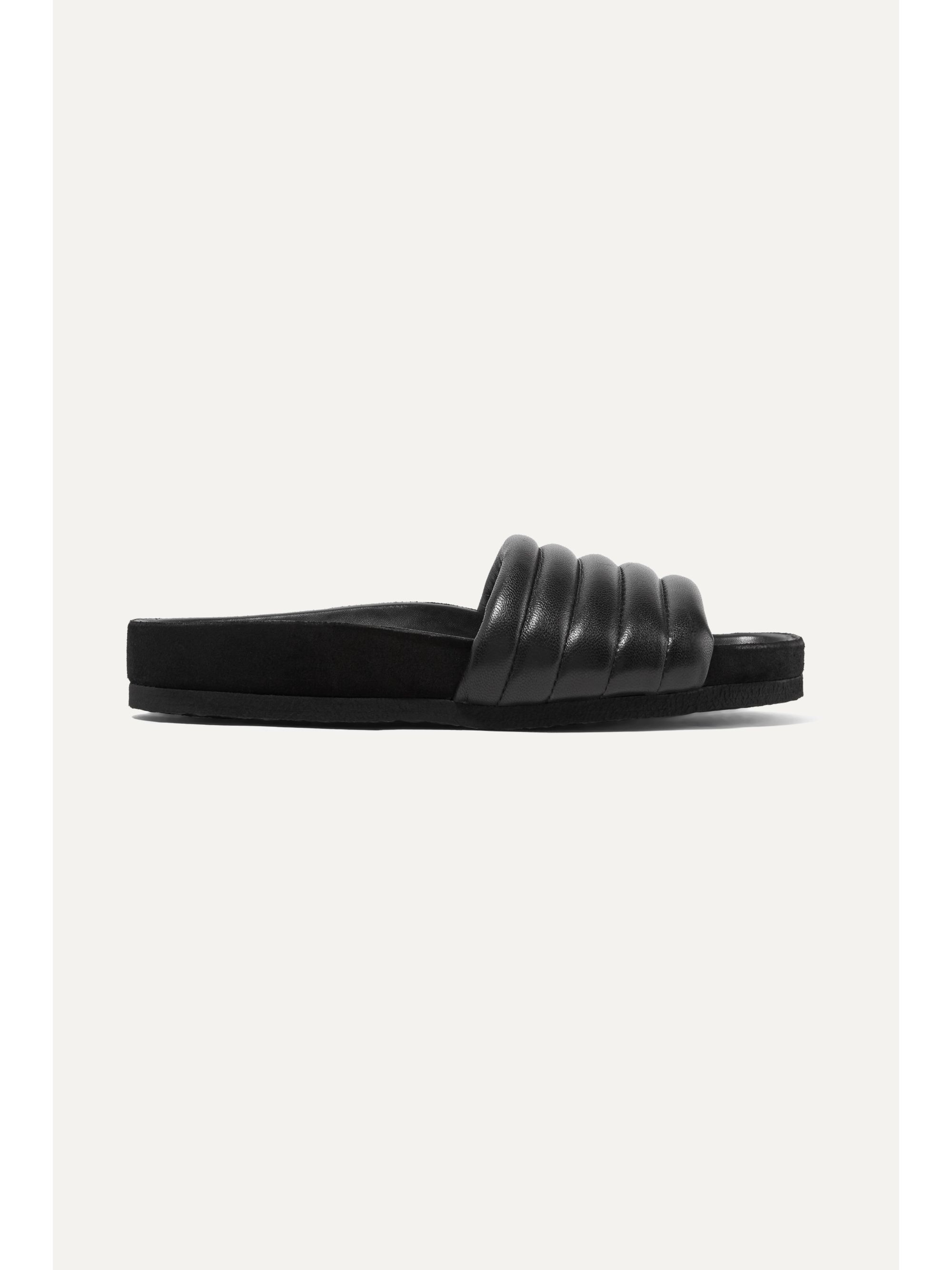 isabel marant hellea quilted leather slides