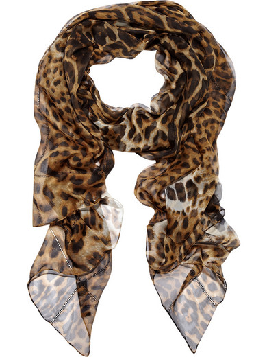 animal print silk scarf