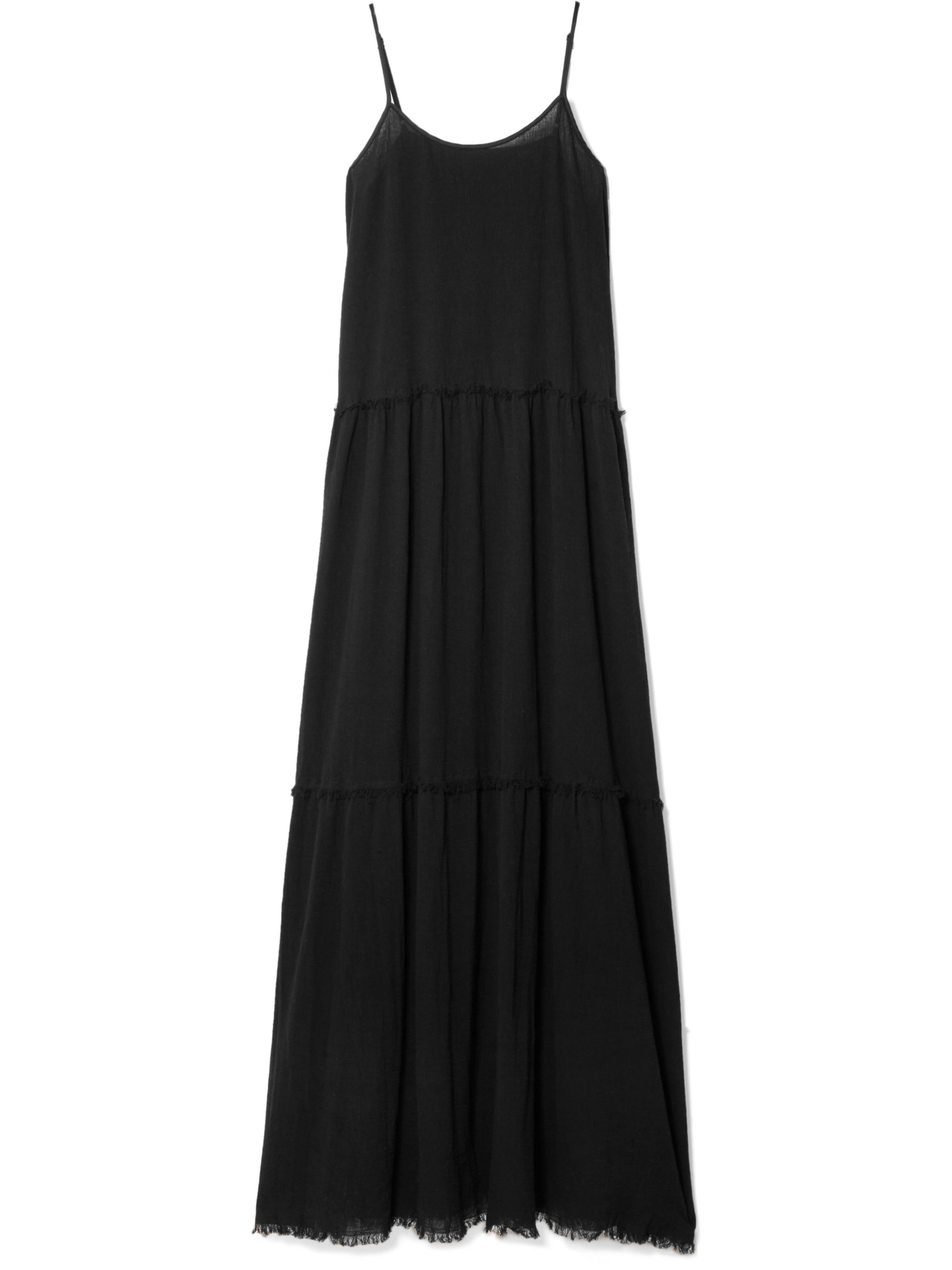 black gauze maxi dress