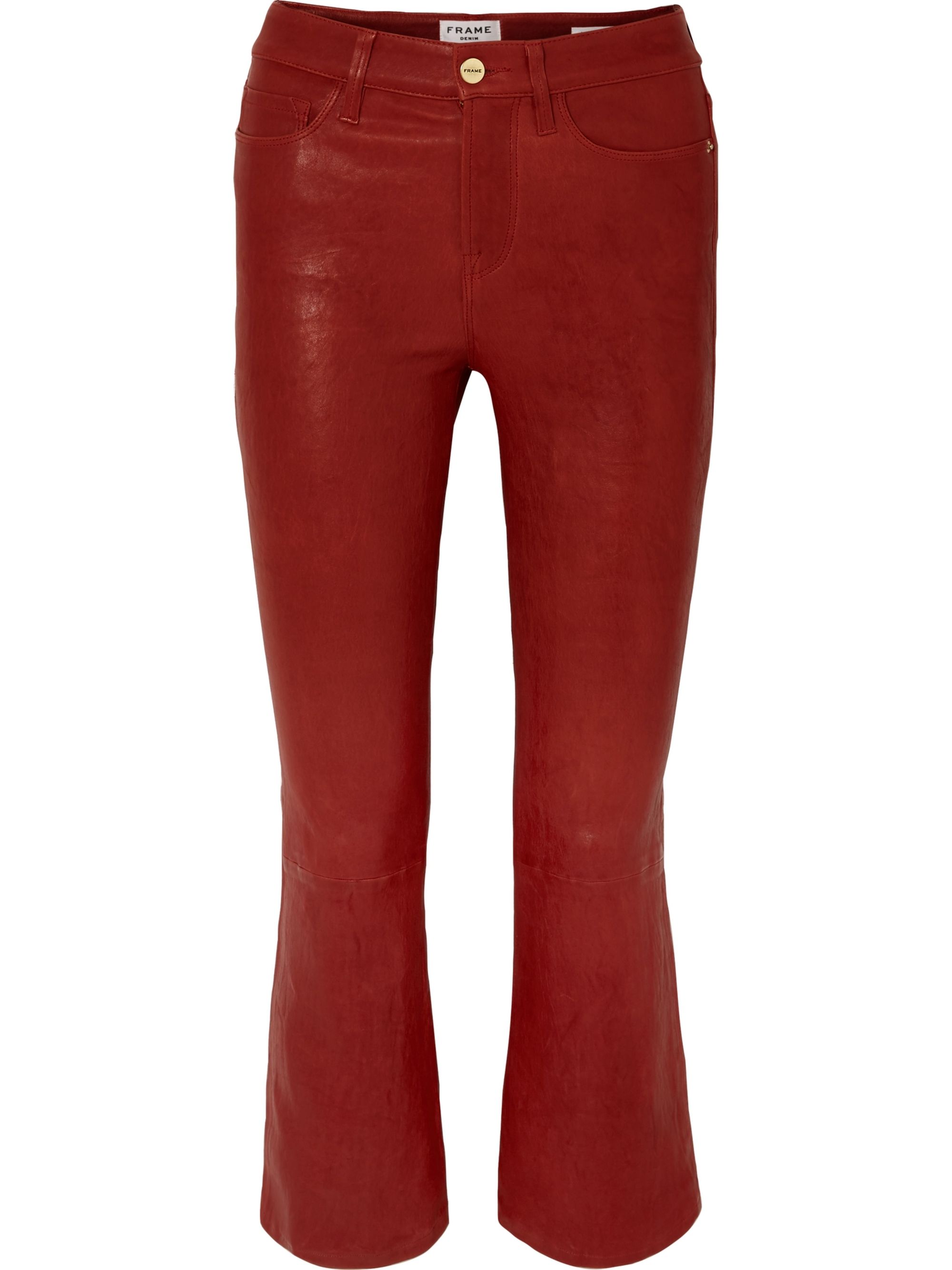 frame jeans leather