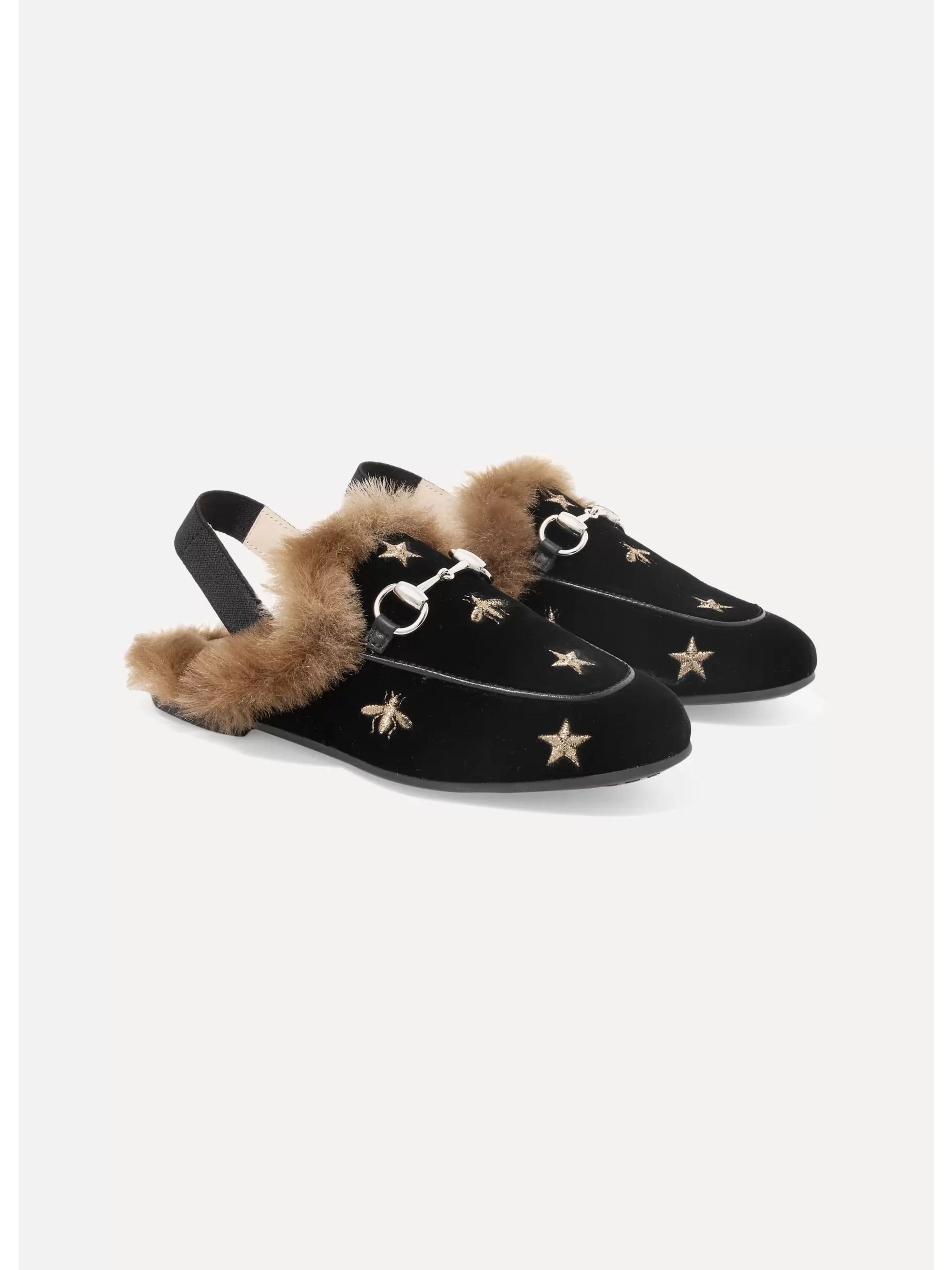 gucci princetown goat hair slides
