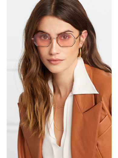 Chloé Octagonal Sunglasses Chloe Women Chlo Sunglasses Glasses Gold Octagon Gradient  main image 2