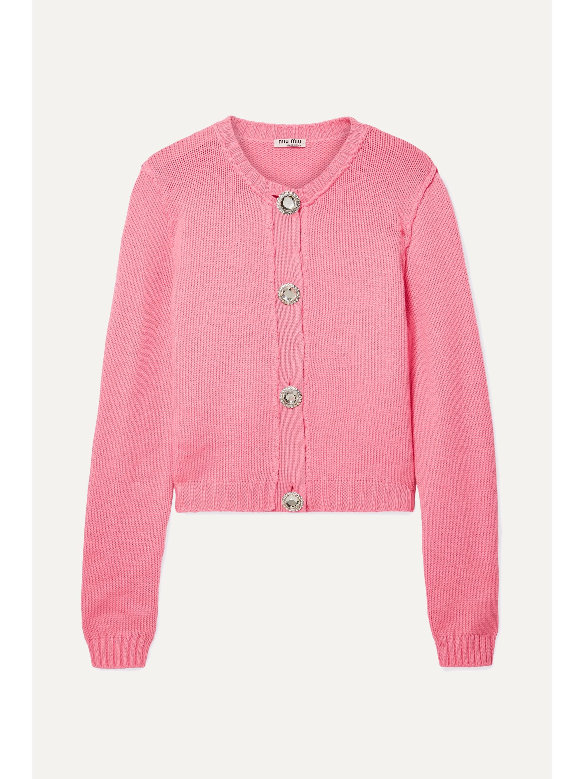 miu miu pink cardigan