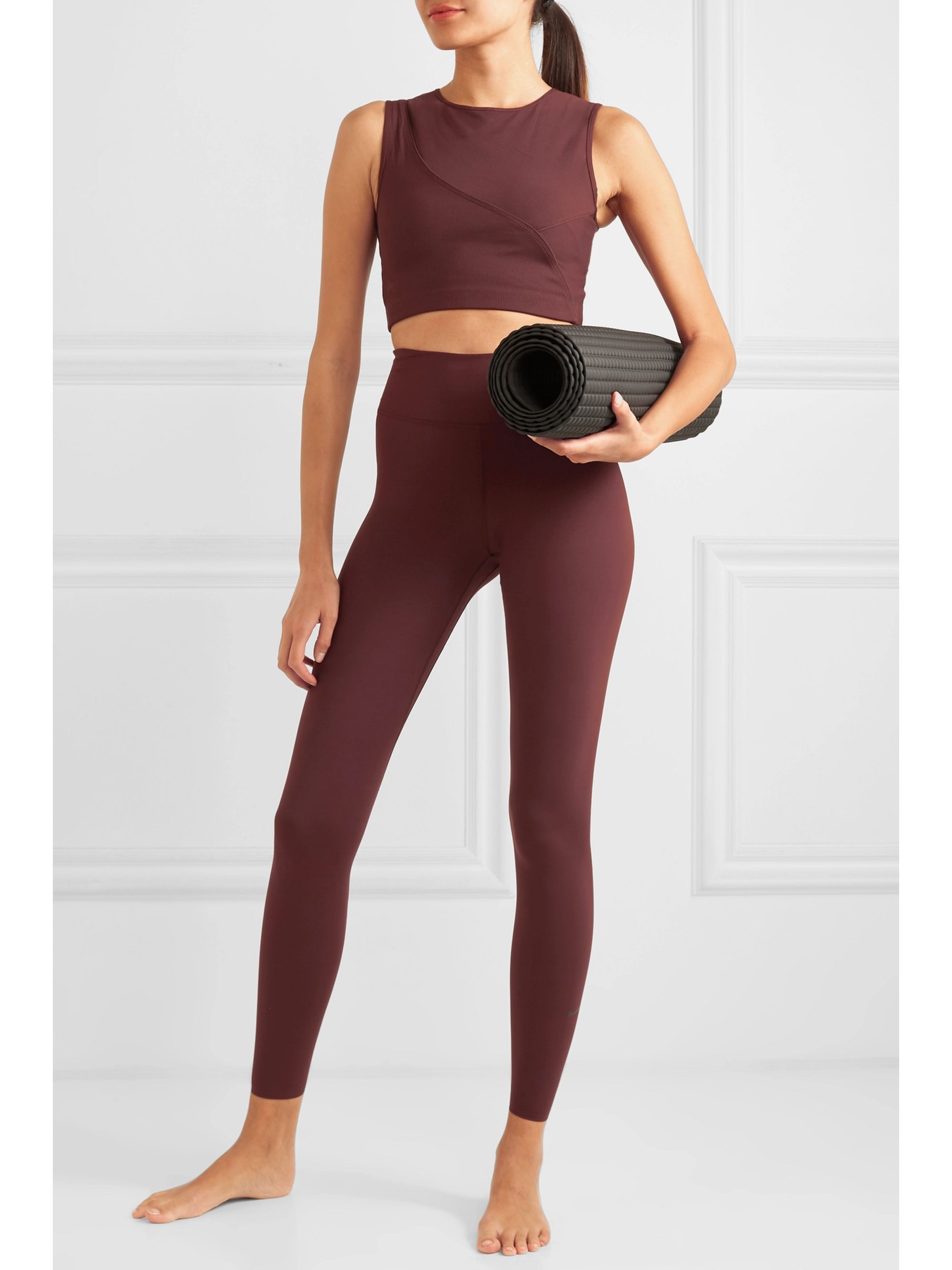 burgundy leggings nike