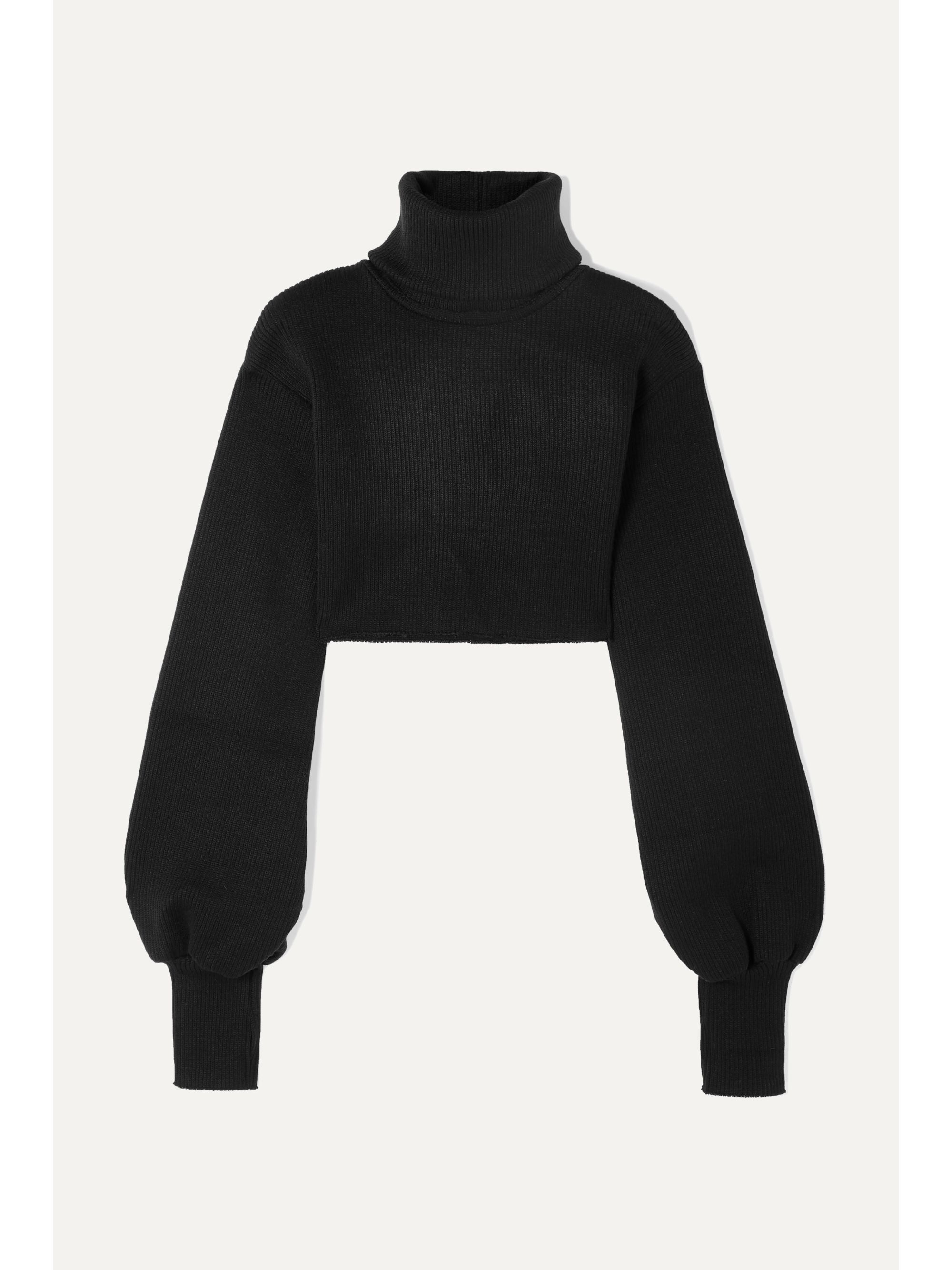 black turtleneck sweater