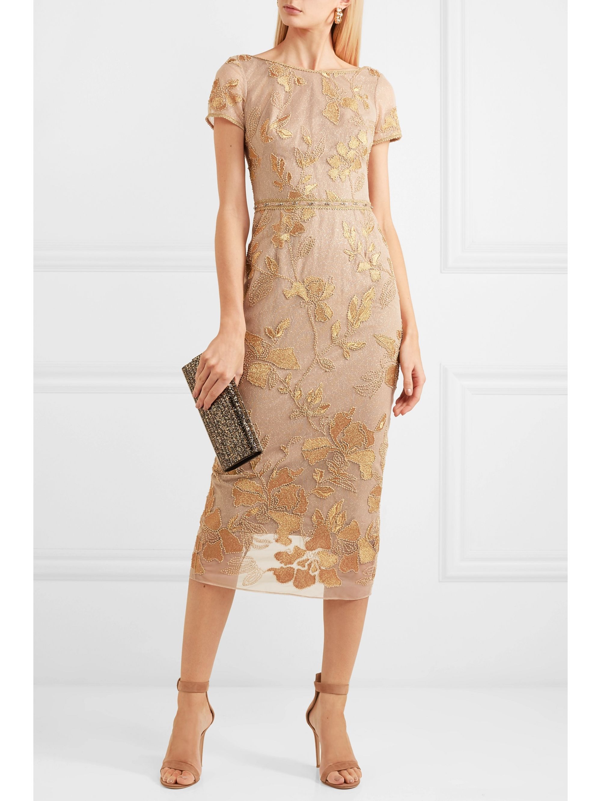 marchesa midi dress