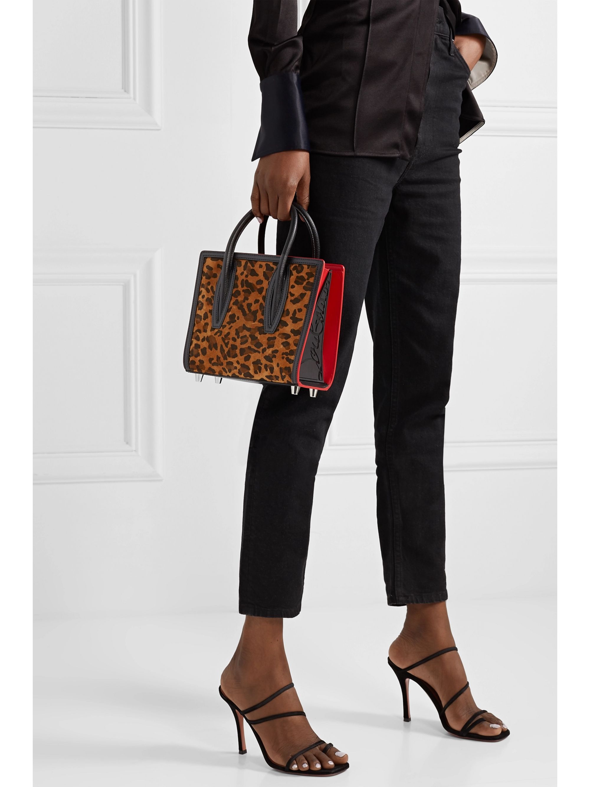 christian louboutin leopard bag
