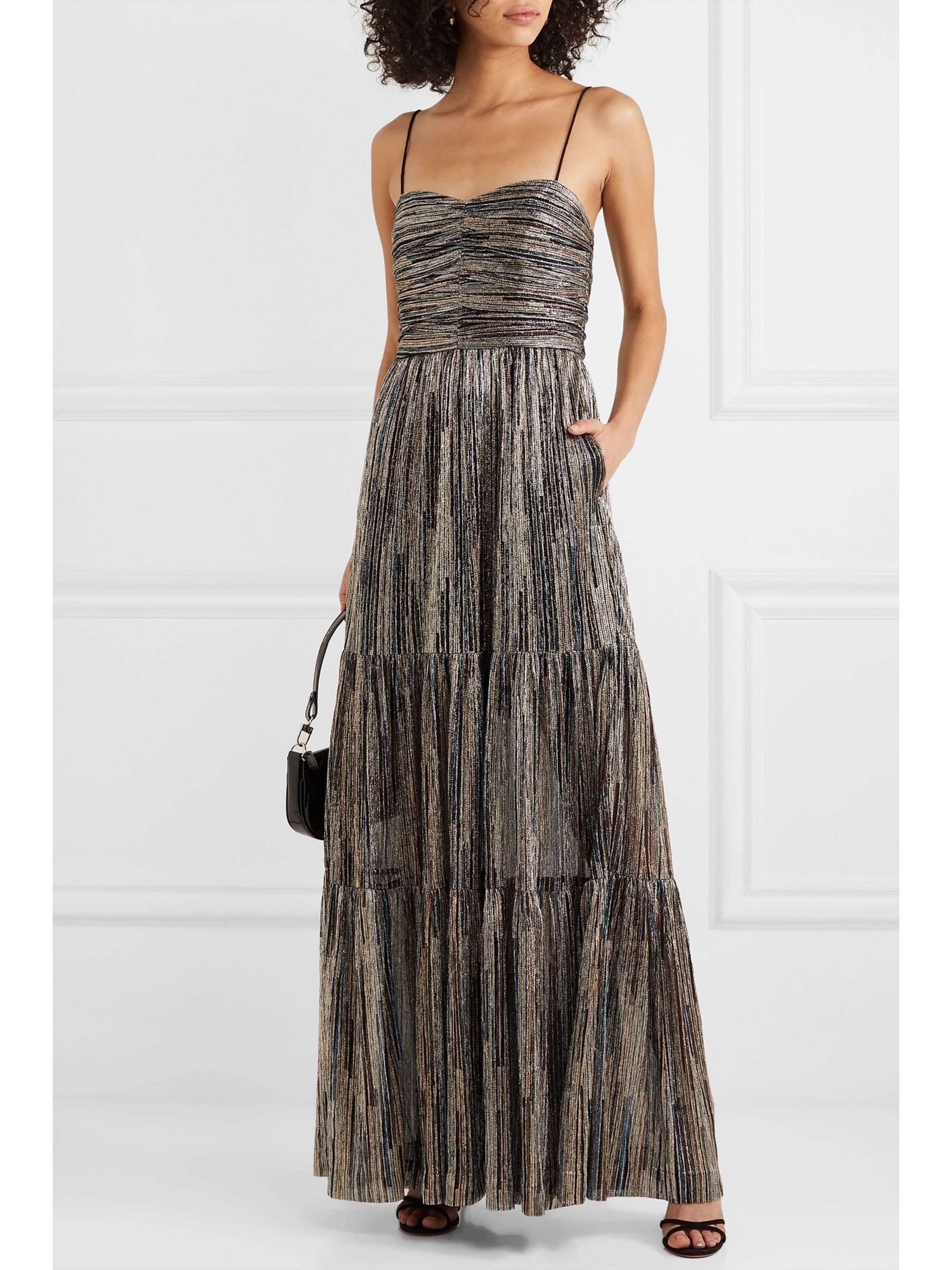 long floral embroidered dress