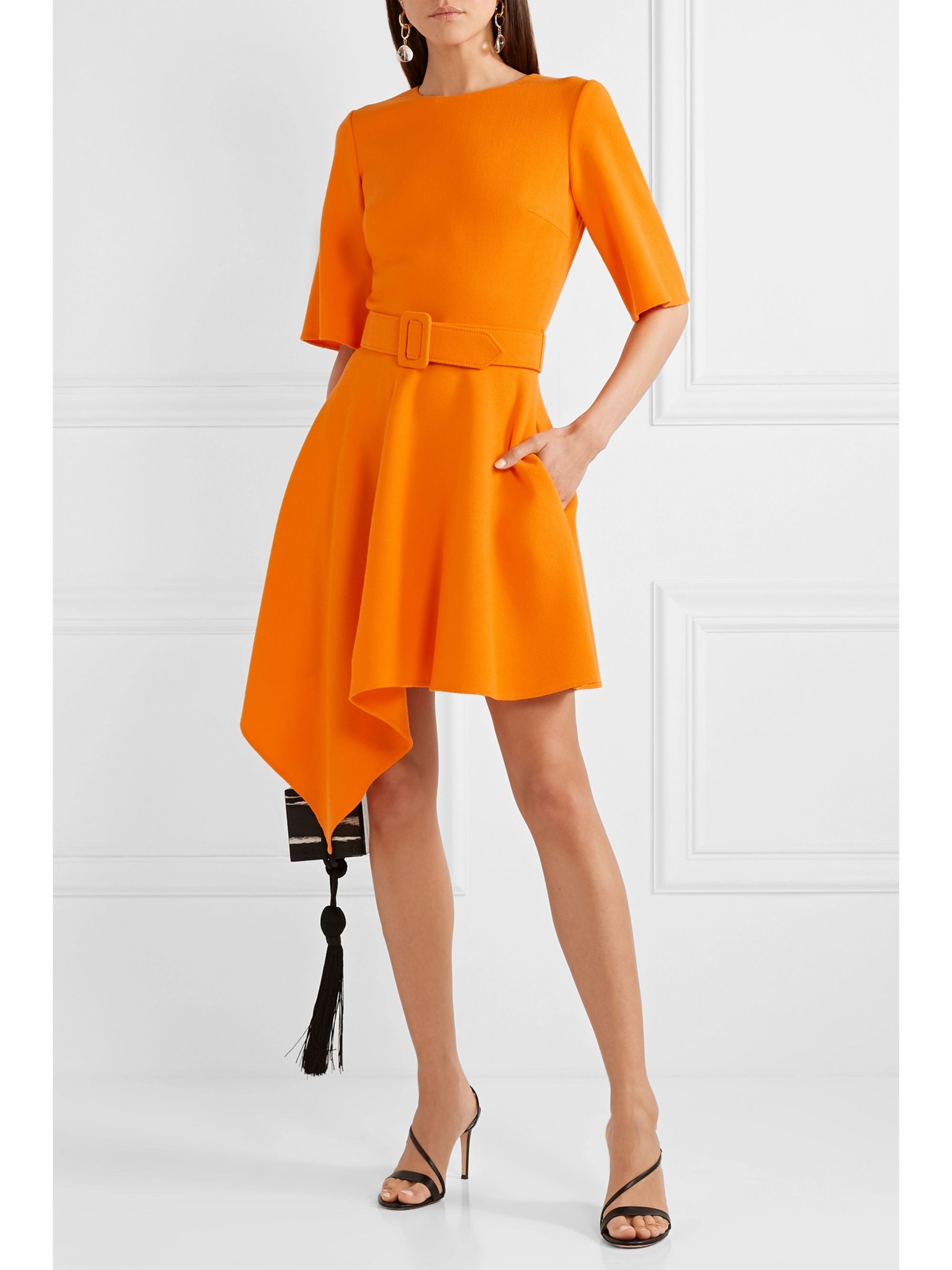 oscar de la renta orange dress