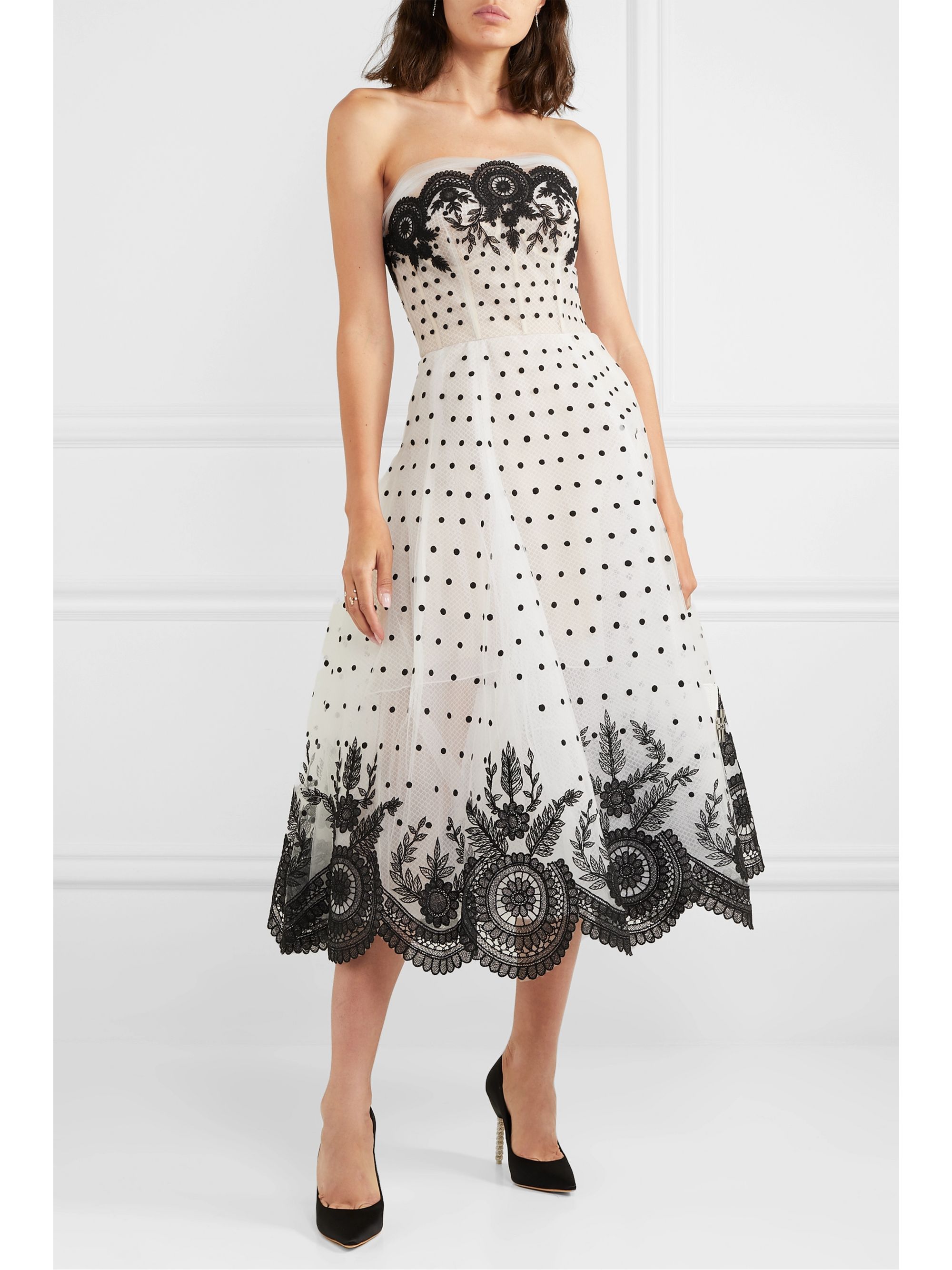 oscar de la renta tulle dress