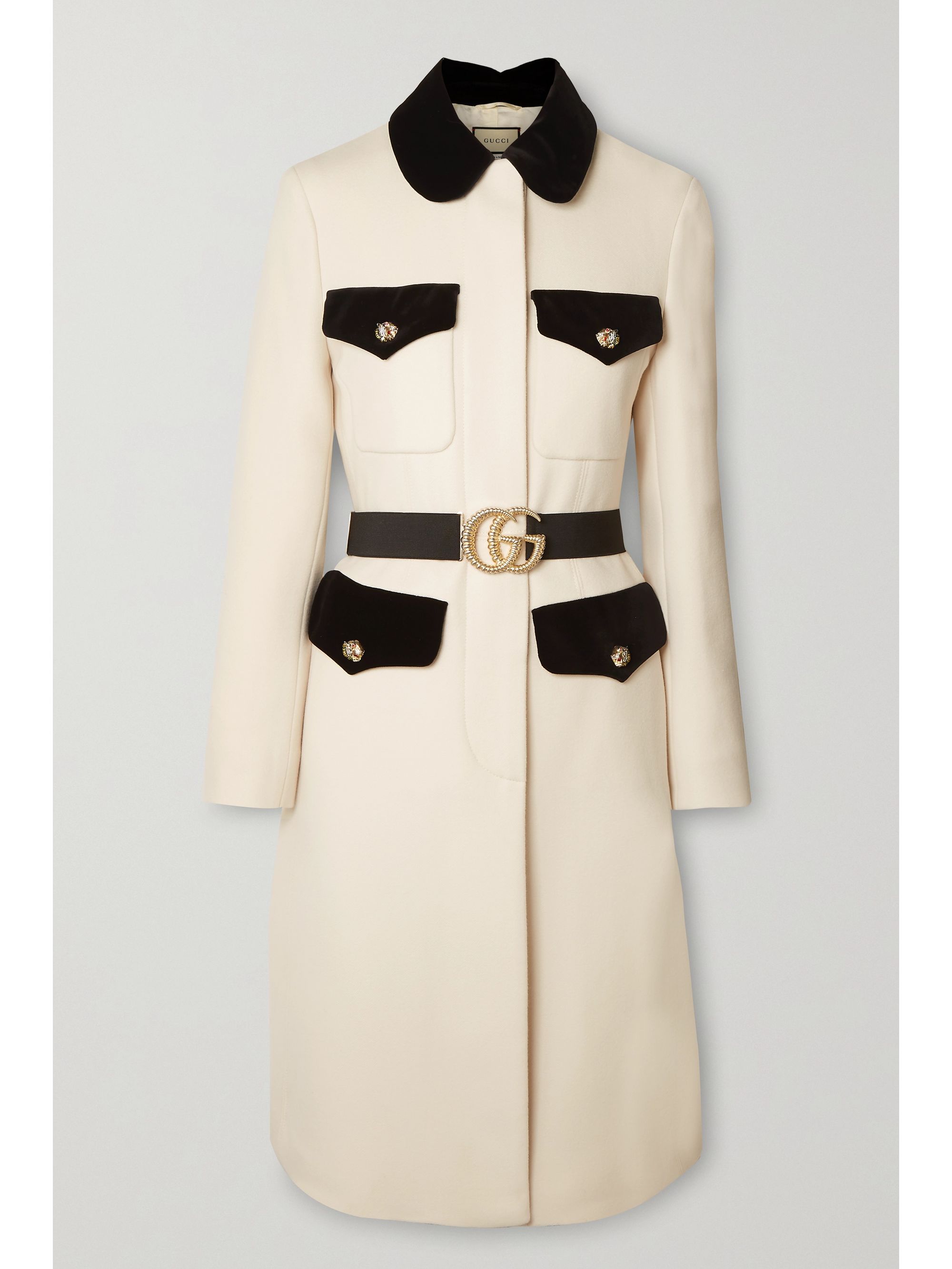 gucci belt coat