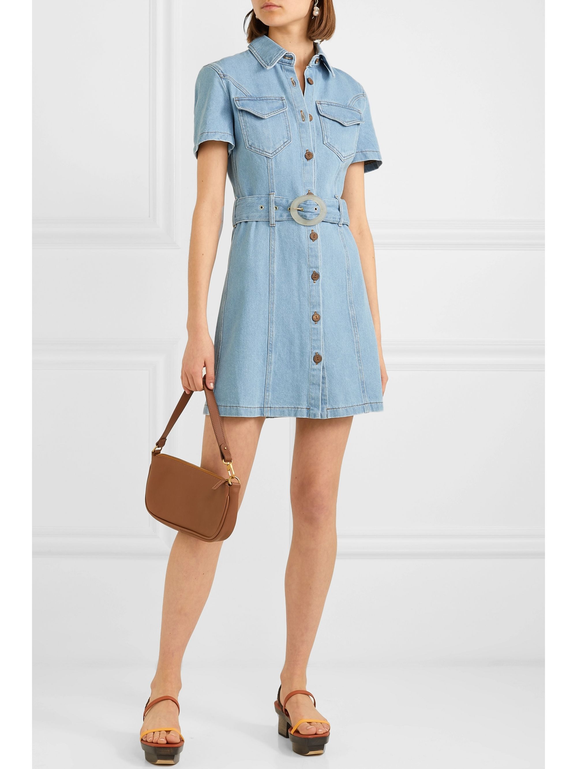 nanushka denim dress