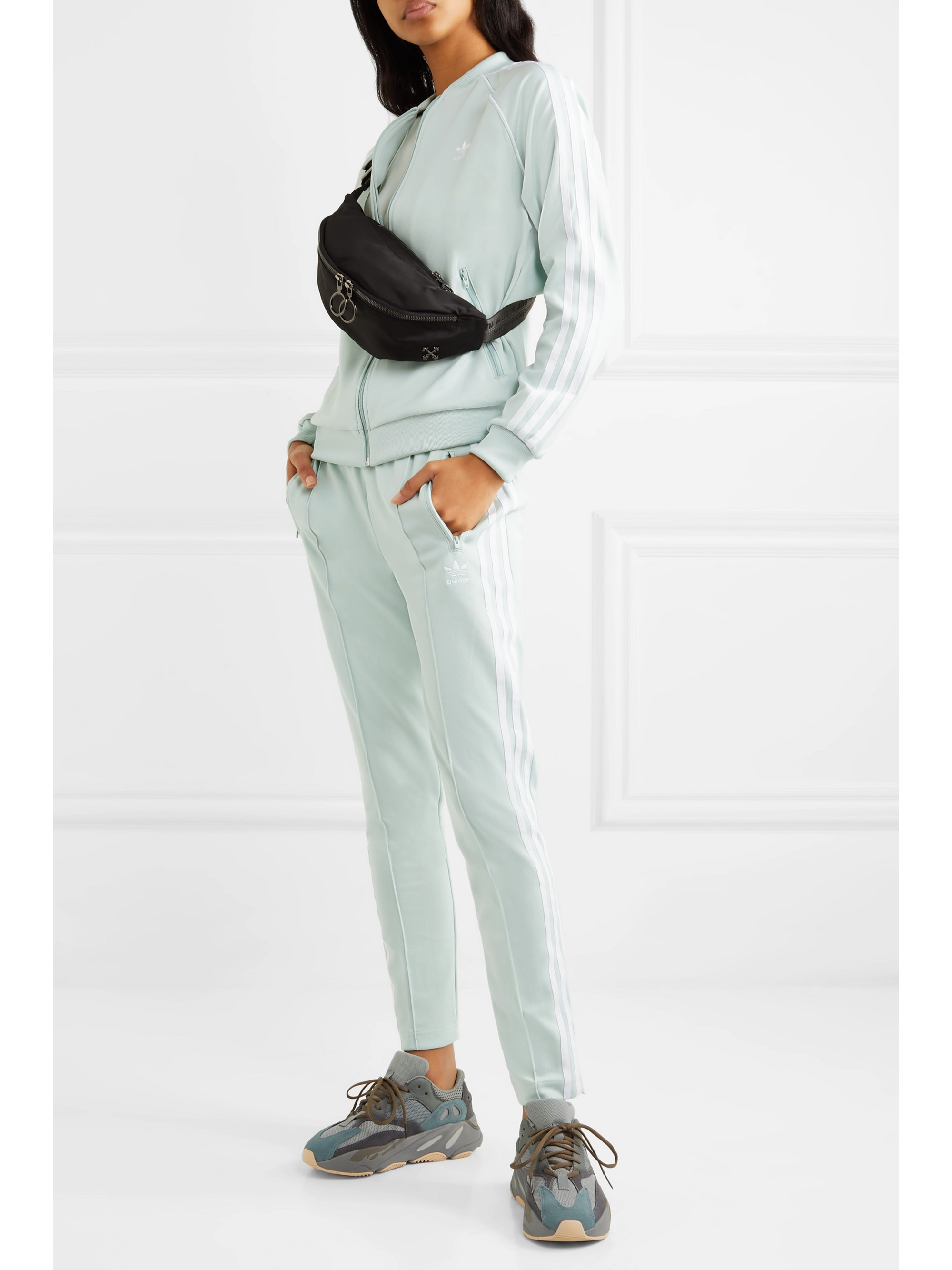 adidas sst green track pants