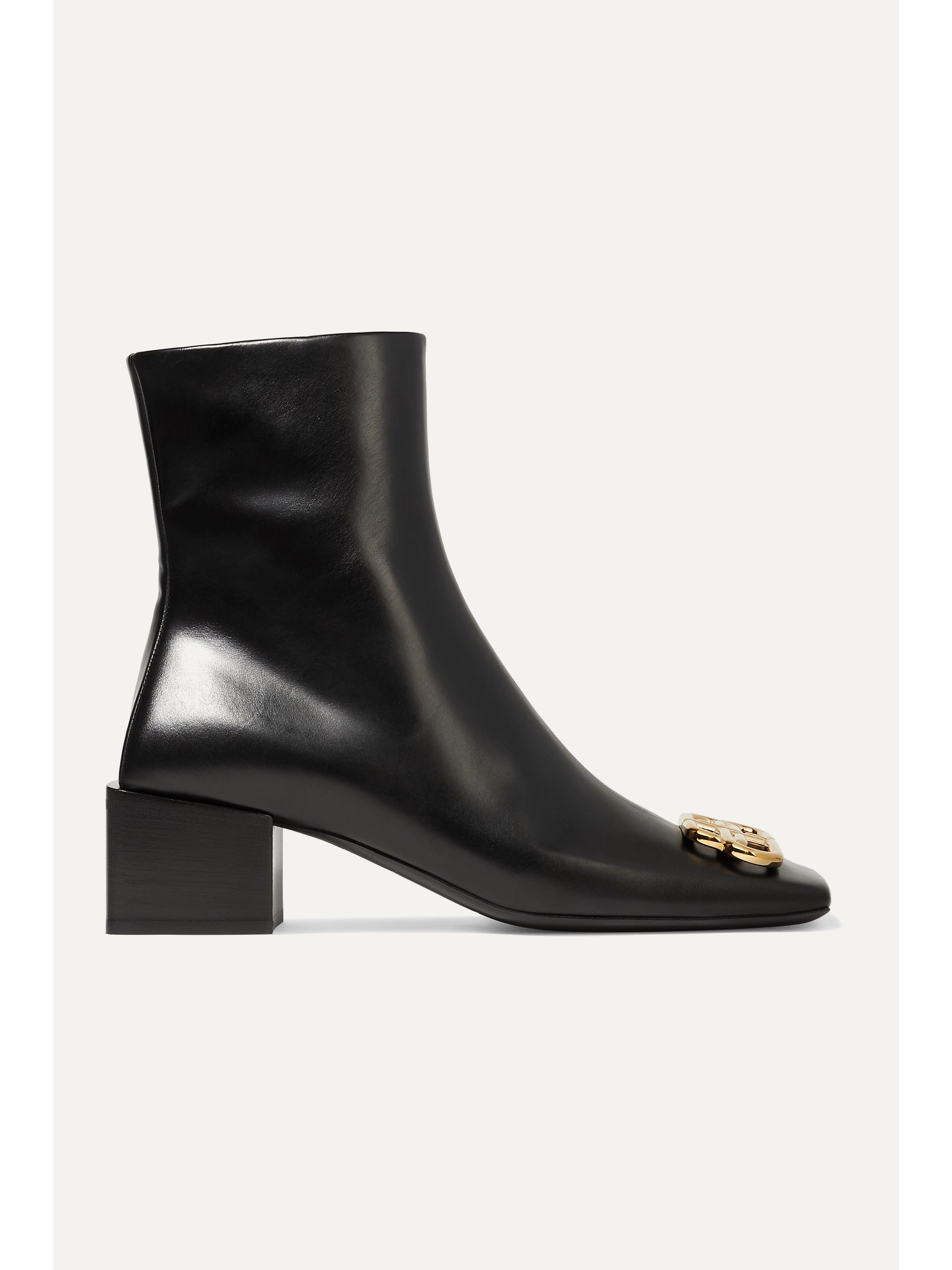 balenciaga black leather boots