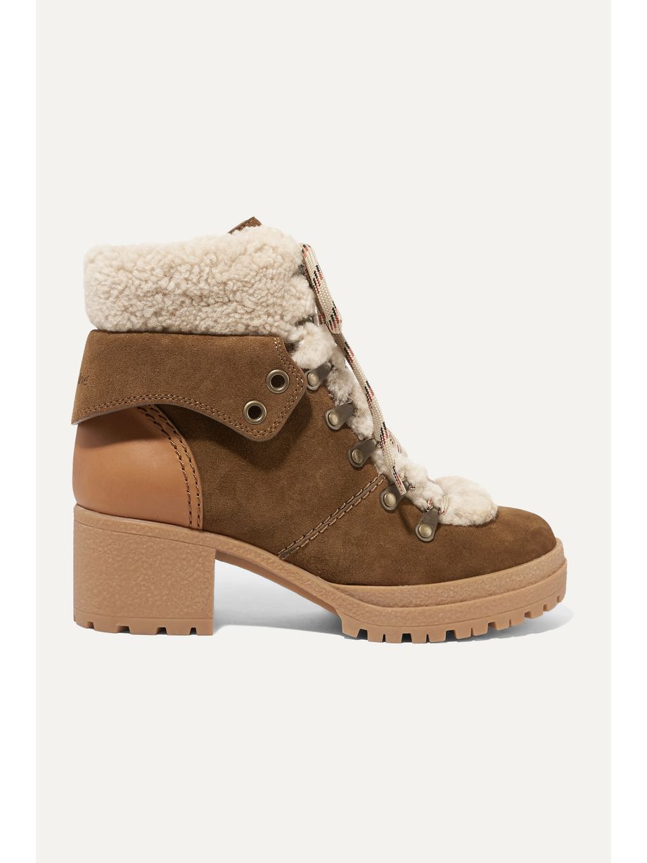 see by chloe shearling ankle boots