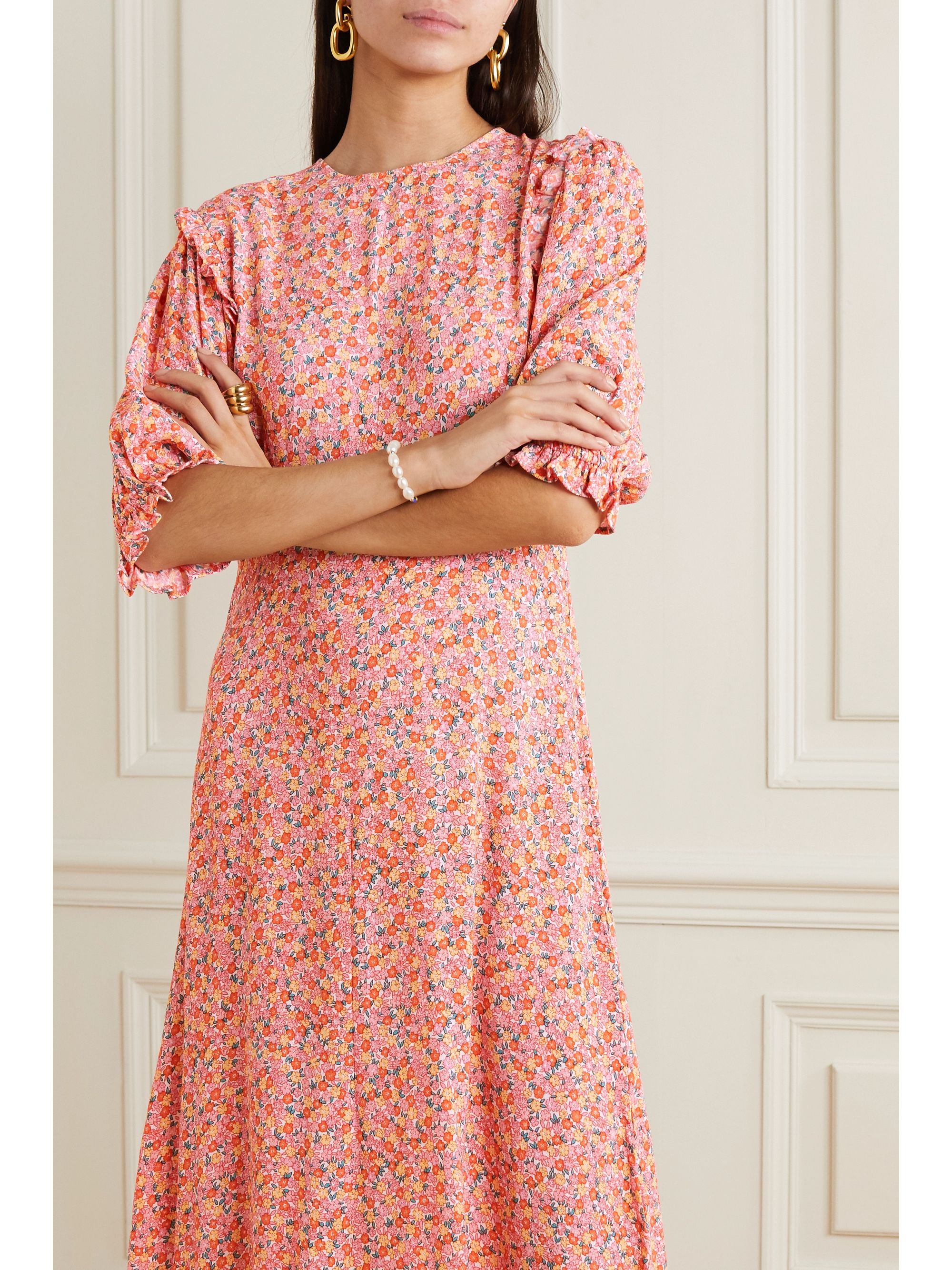 pink jean dress