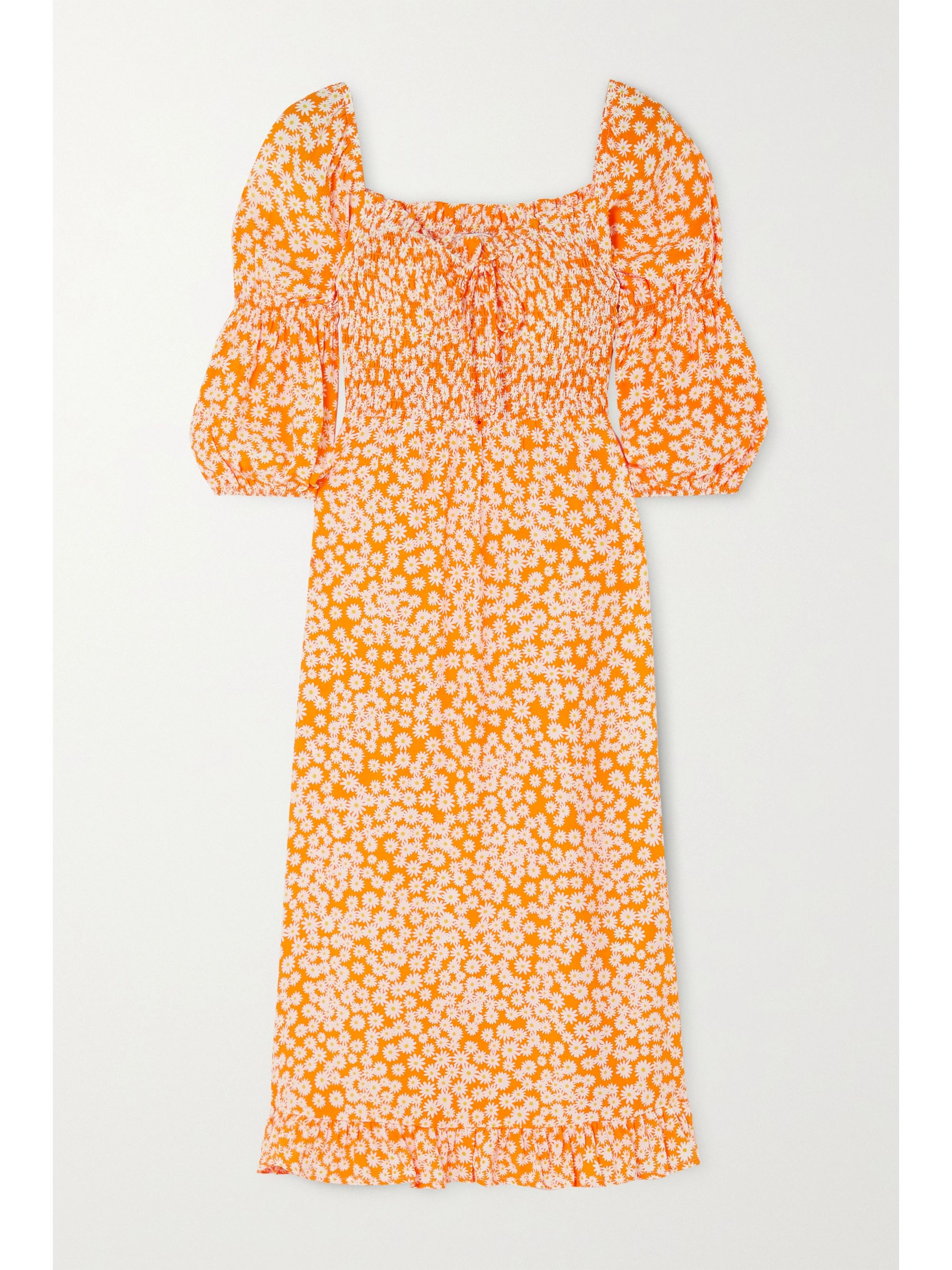 floral dress orange