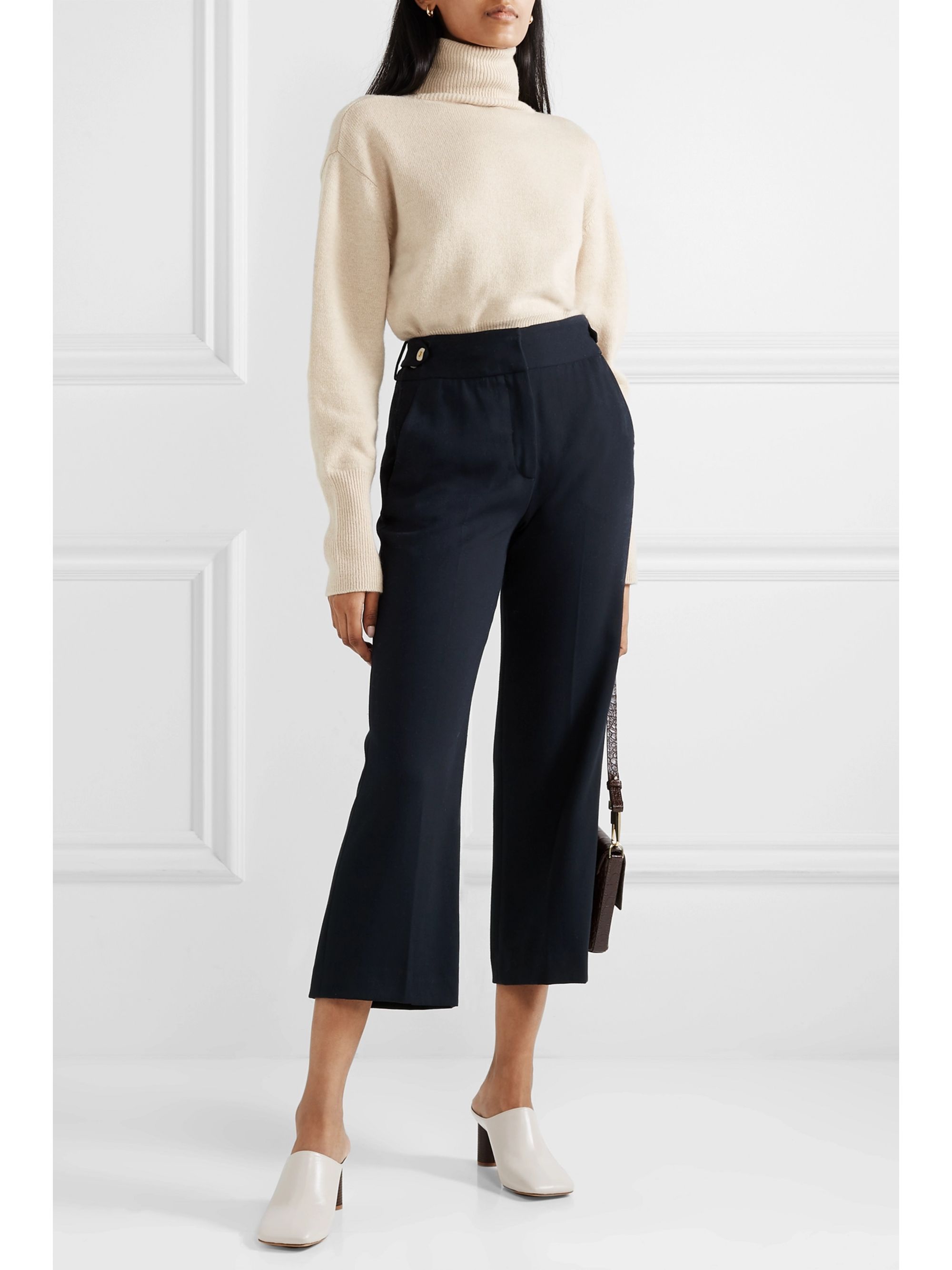 cropped straight pants