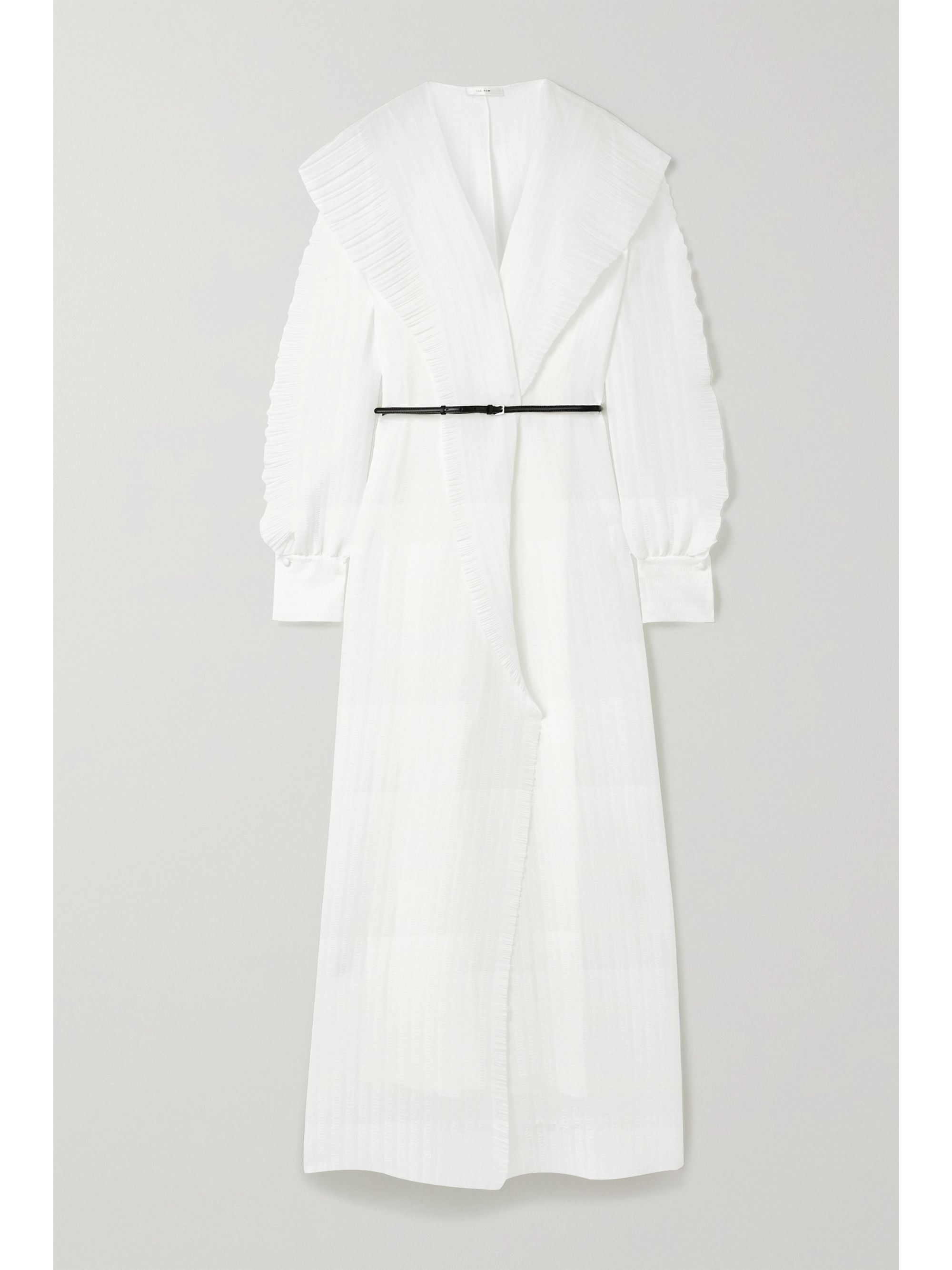 chiffon ruffle robe