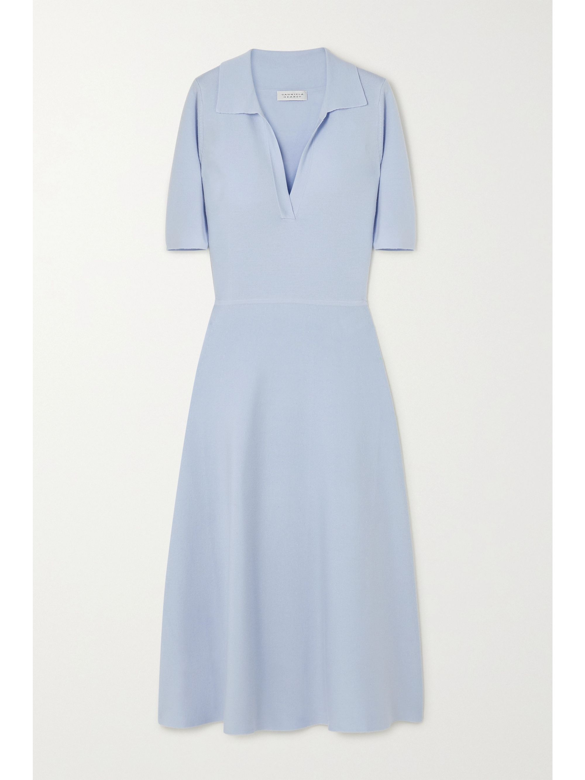 light blue wool dress