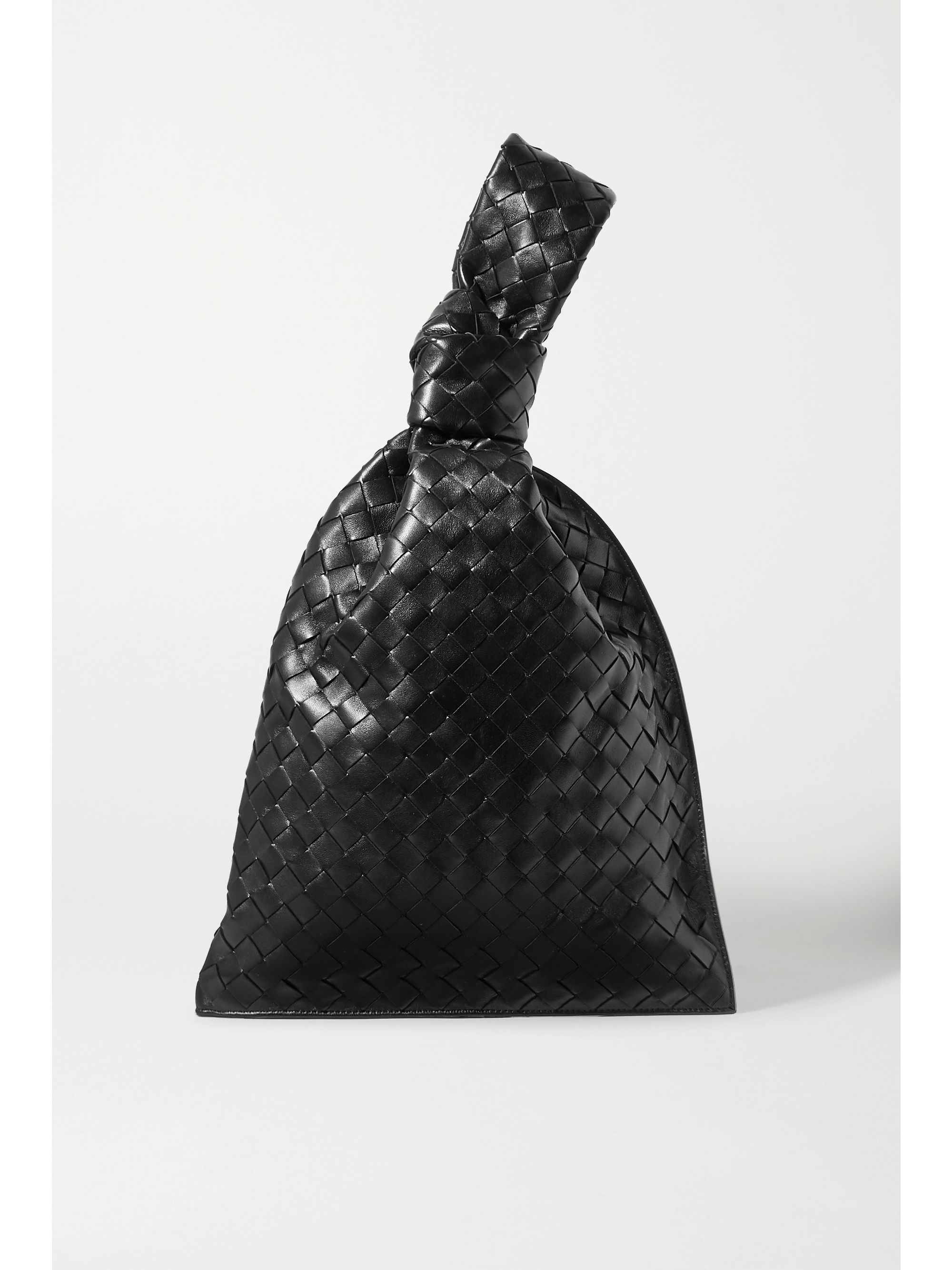 Black The Twist Knotted Intrecciato Leather Clutch Bottega Veneta Net A Porter