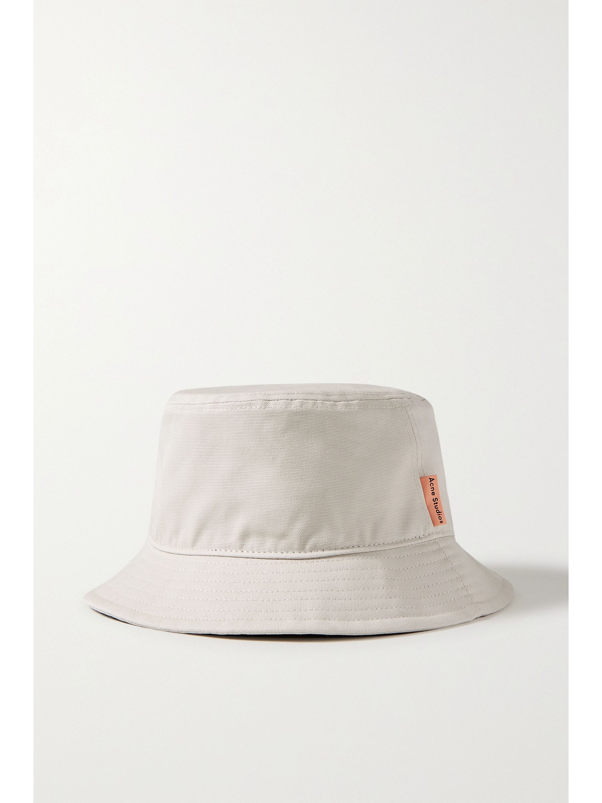 Beige Cotton-canvas bucket hat | Acne 