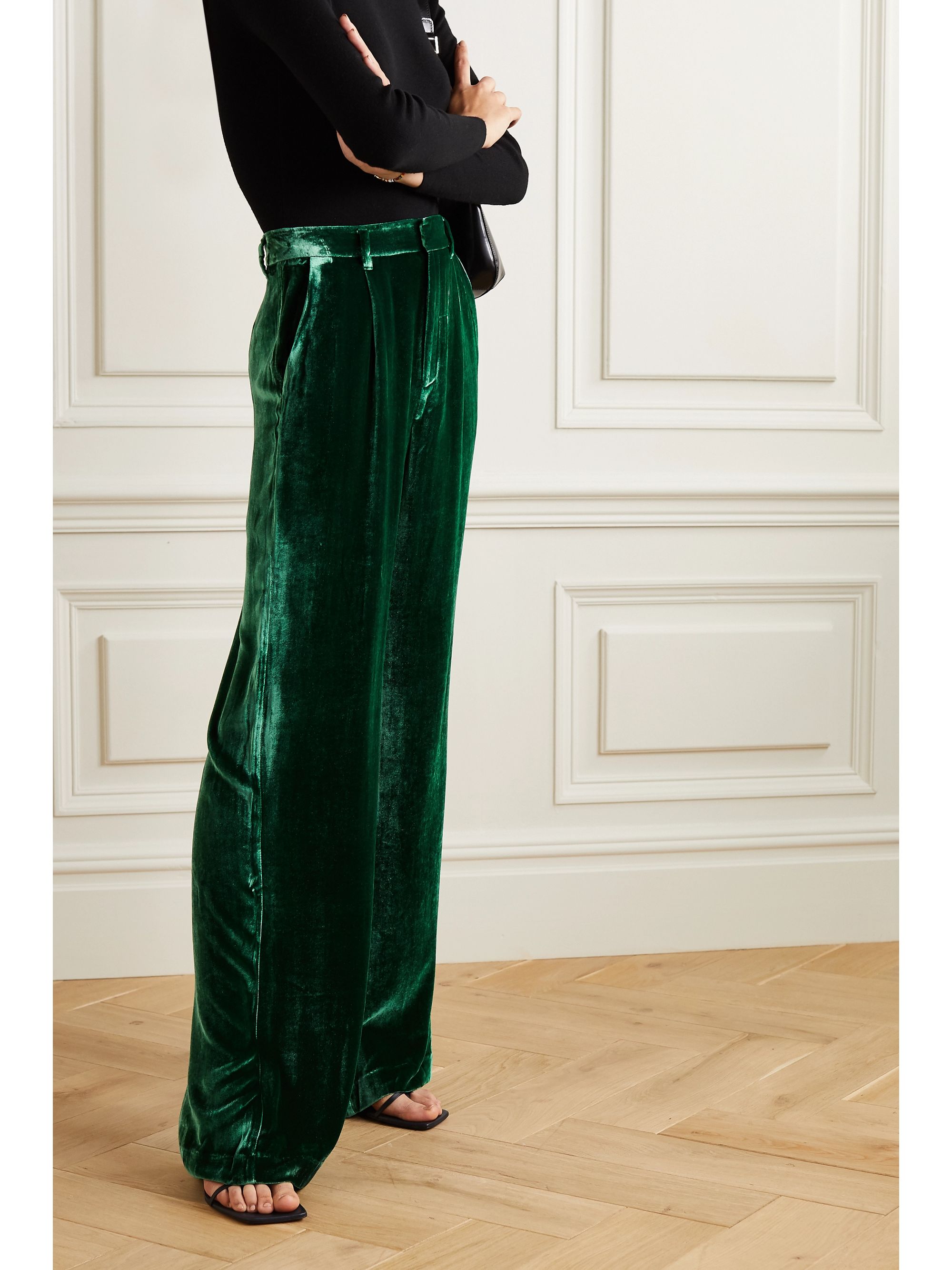 reformation velvet pants