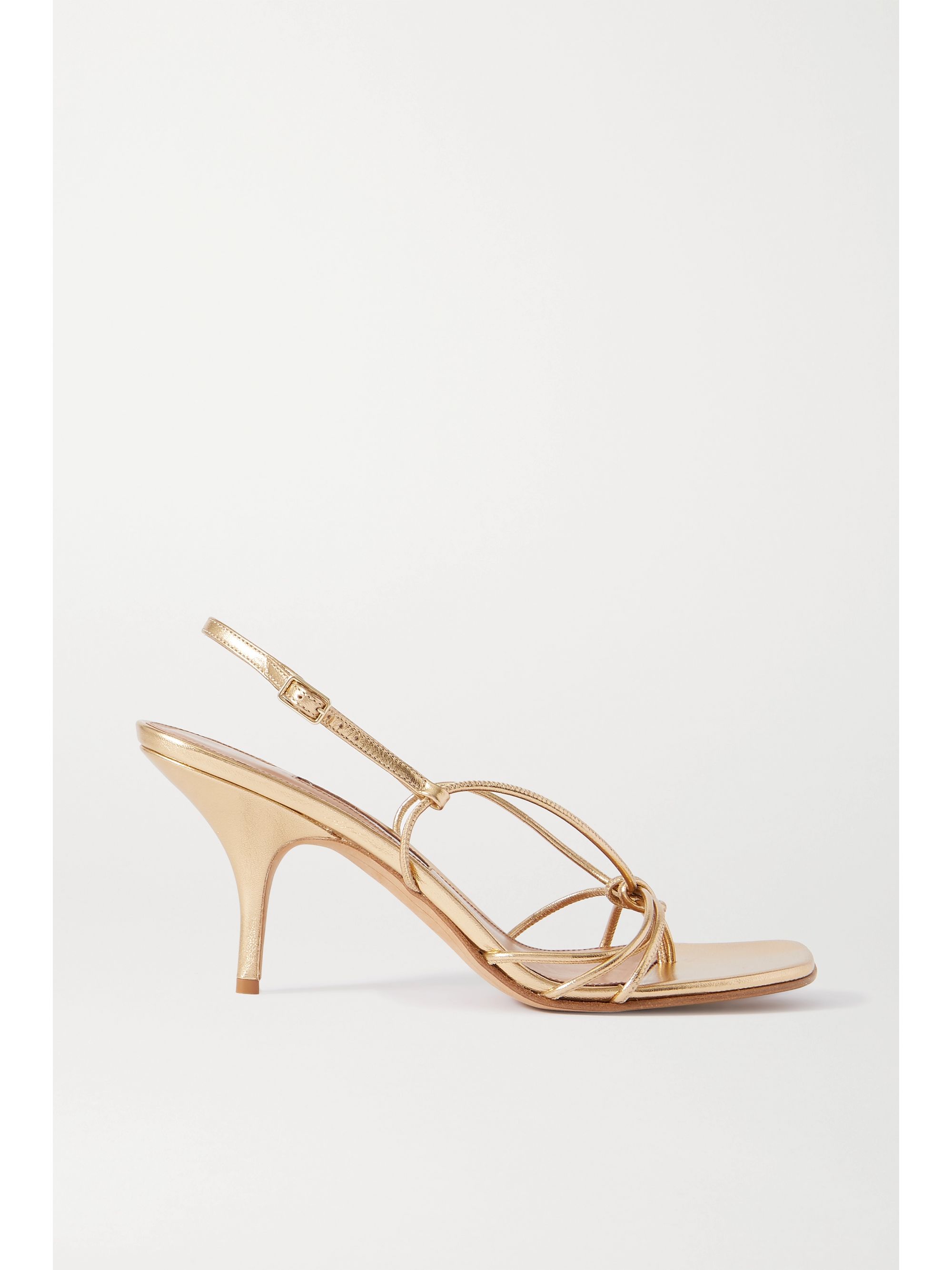 gold leather sandals