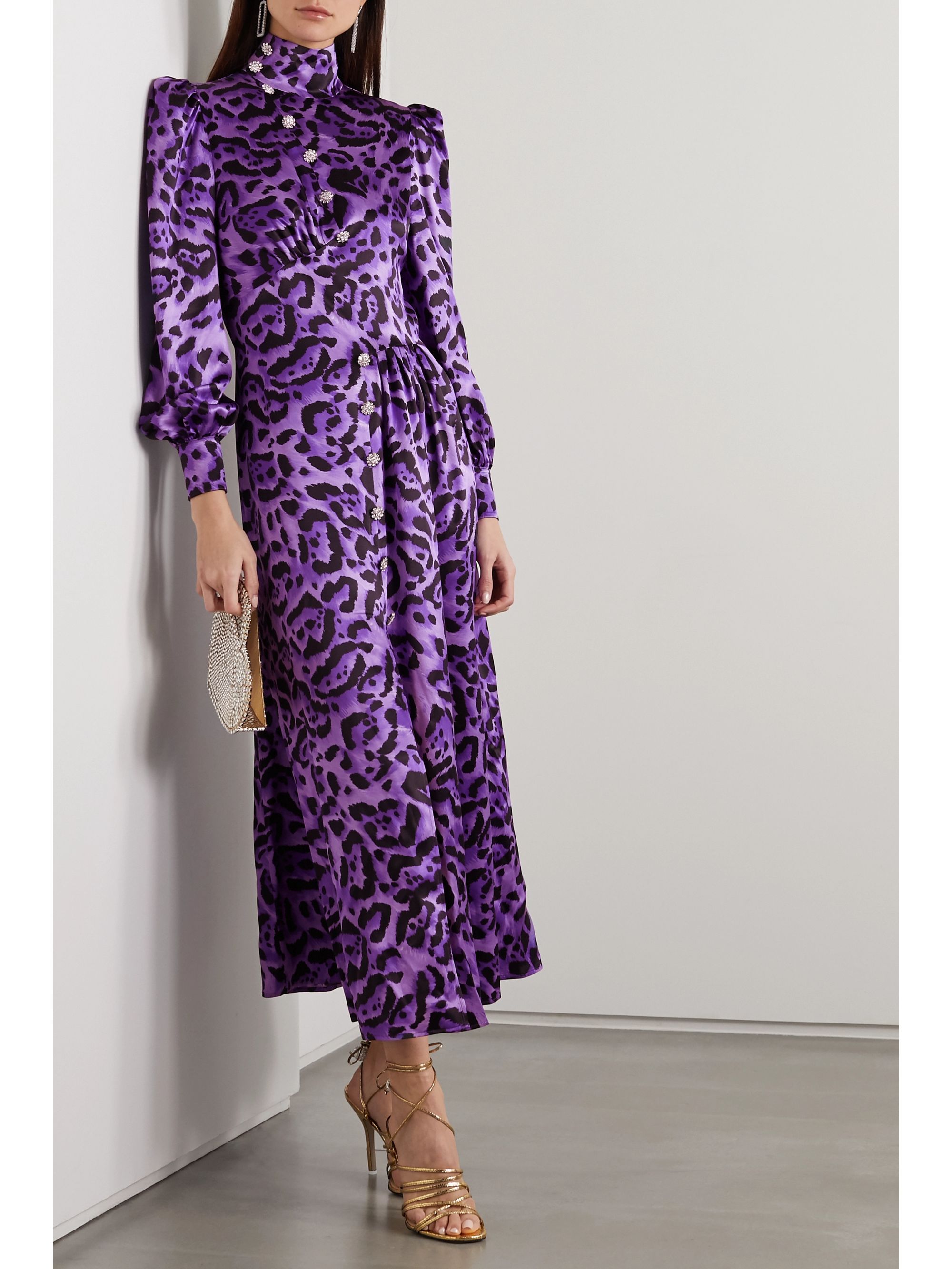 lilac leopard print dress