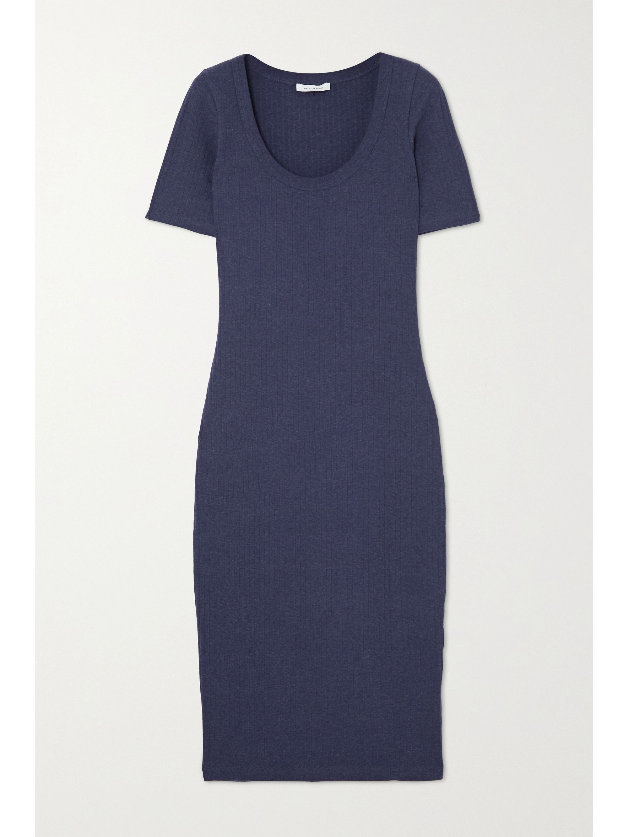 navy blue ribbed dress