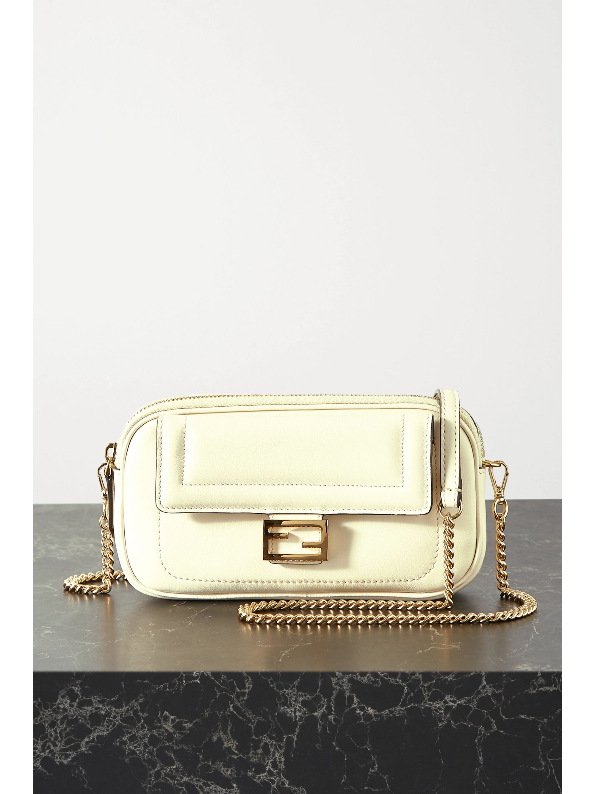 white fendi baguette