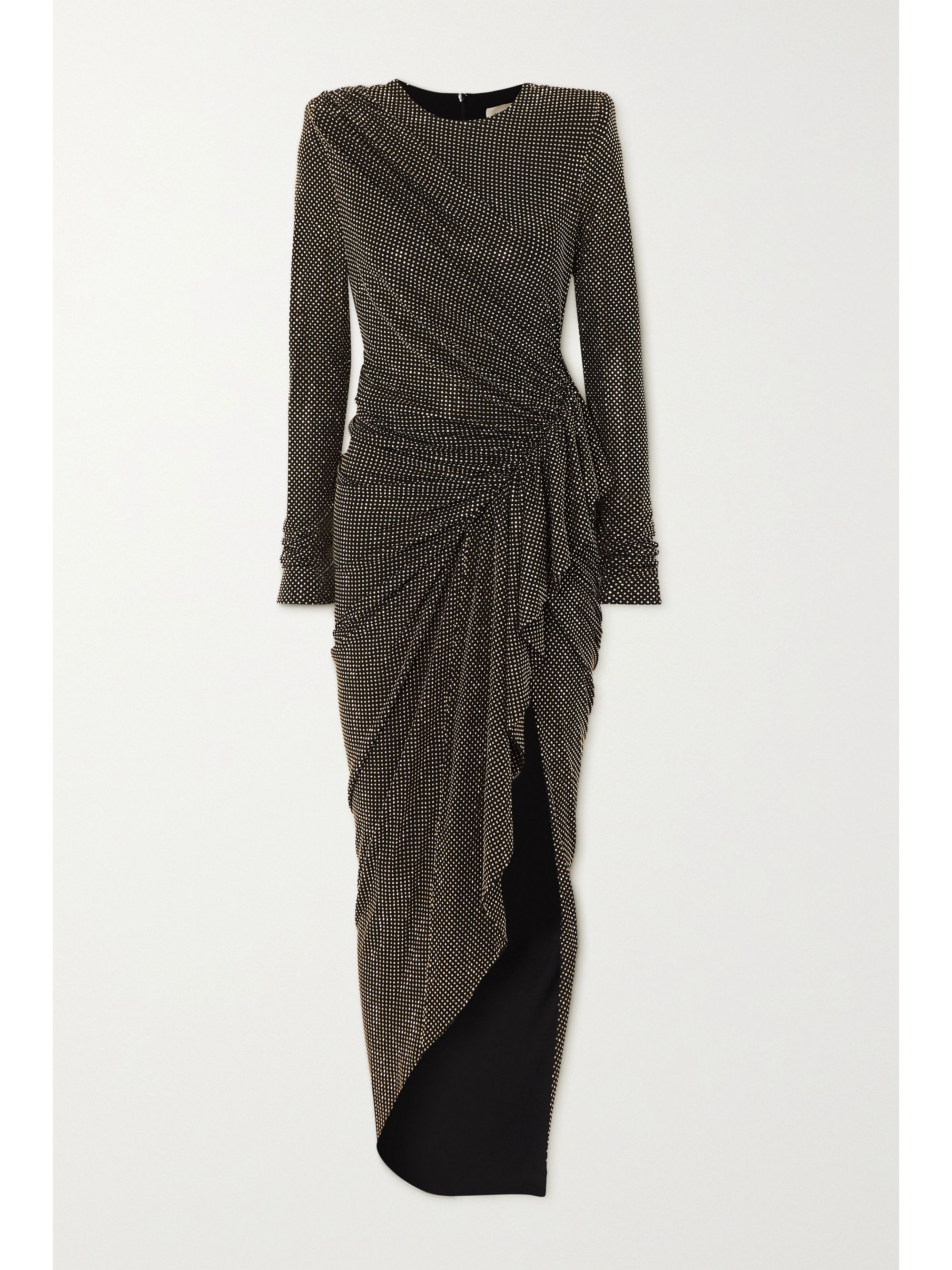 ruched jersey gown