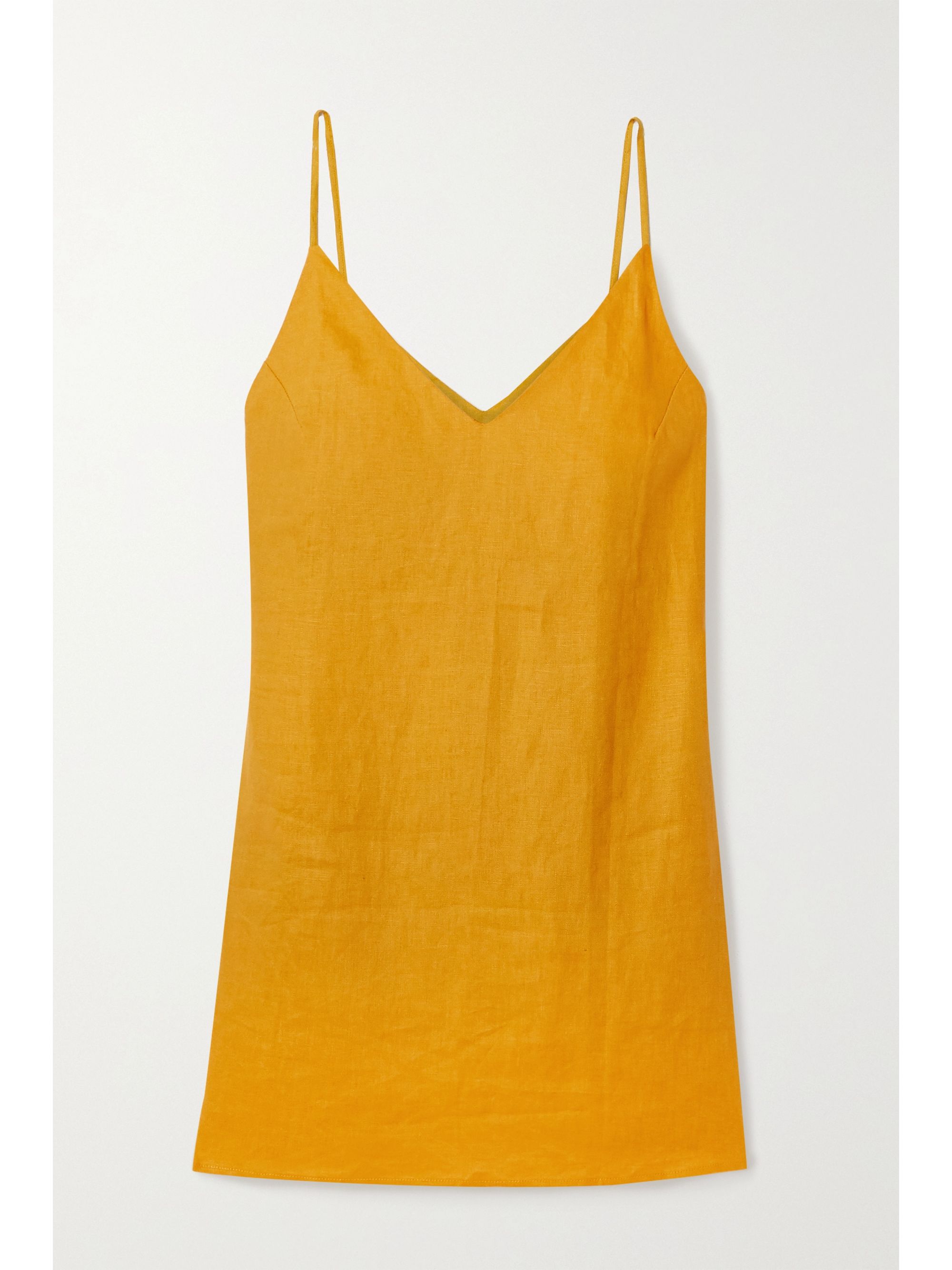 reformation mustard dress