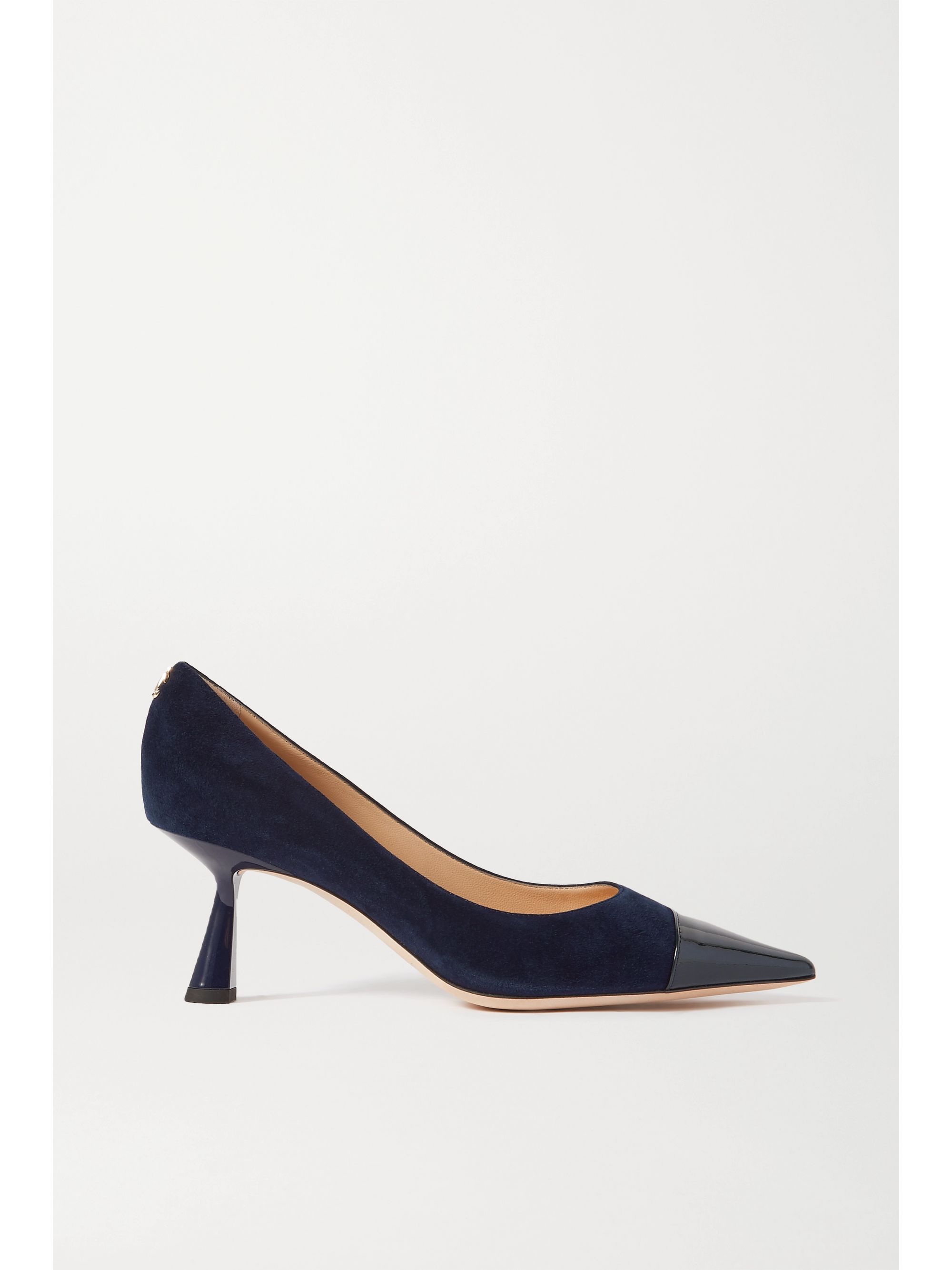 navy leather pumps