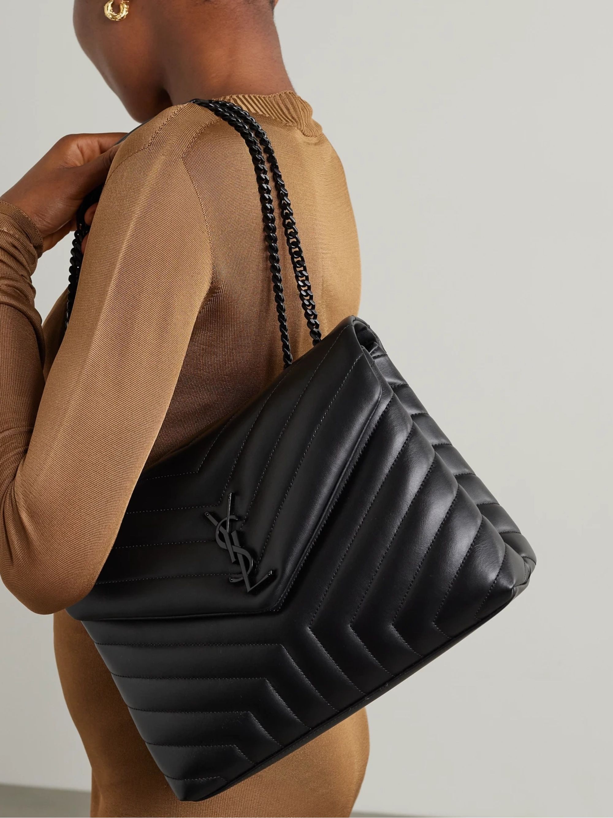 Black Loulou medium quilted leather shoulder bag | SAINT LAURENT | NET ...