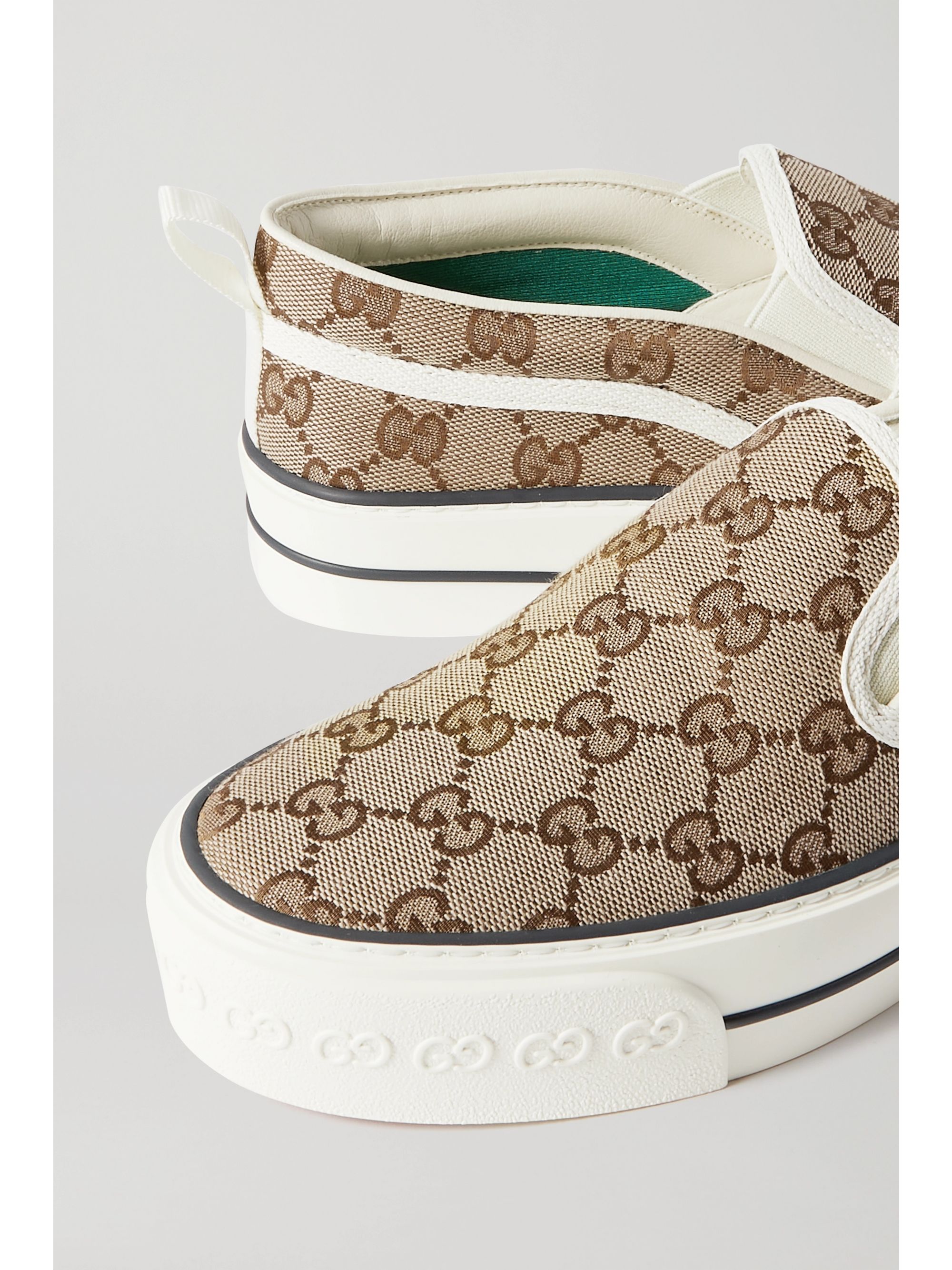 gucci canvas slip on