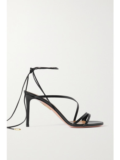 AQUAZZURA CARNAL 85 LEATHER SANDALS