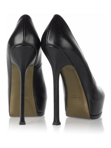 Saint Laurent | Tribute Two textured-leather pumps | NET-A-PORTER.COM Saint Laurent | Tribute Two textured-leather pumps | NET-A-PORTER.COM