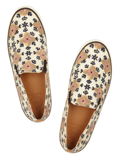 tory burch canvas sneakers