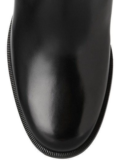 Christian Louboutin | Cate chain-trimmed leather riding boots ...