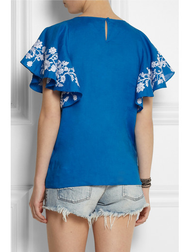 net embroidered top