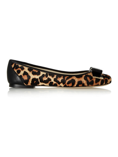 MICHAEL Michael Kors | Kiera leopard-print calf hair ballet flats | NET ...