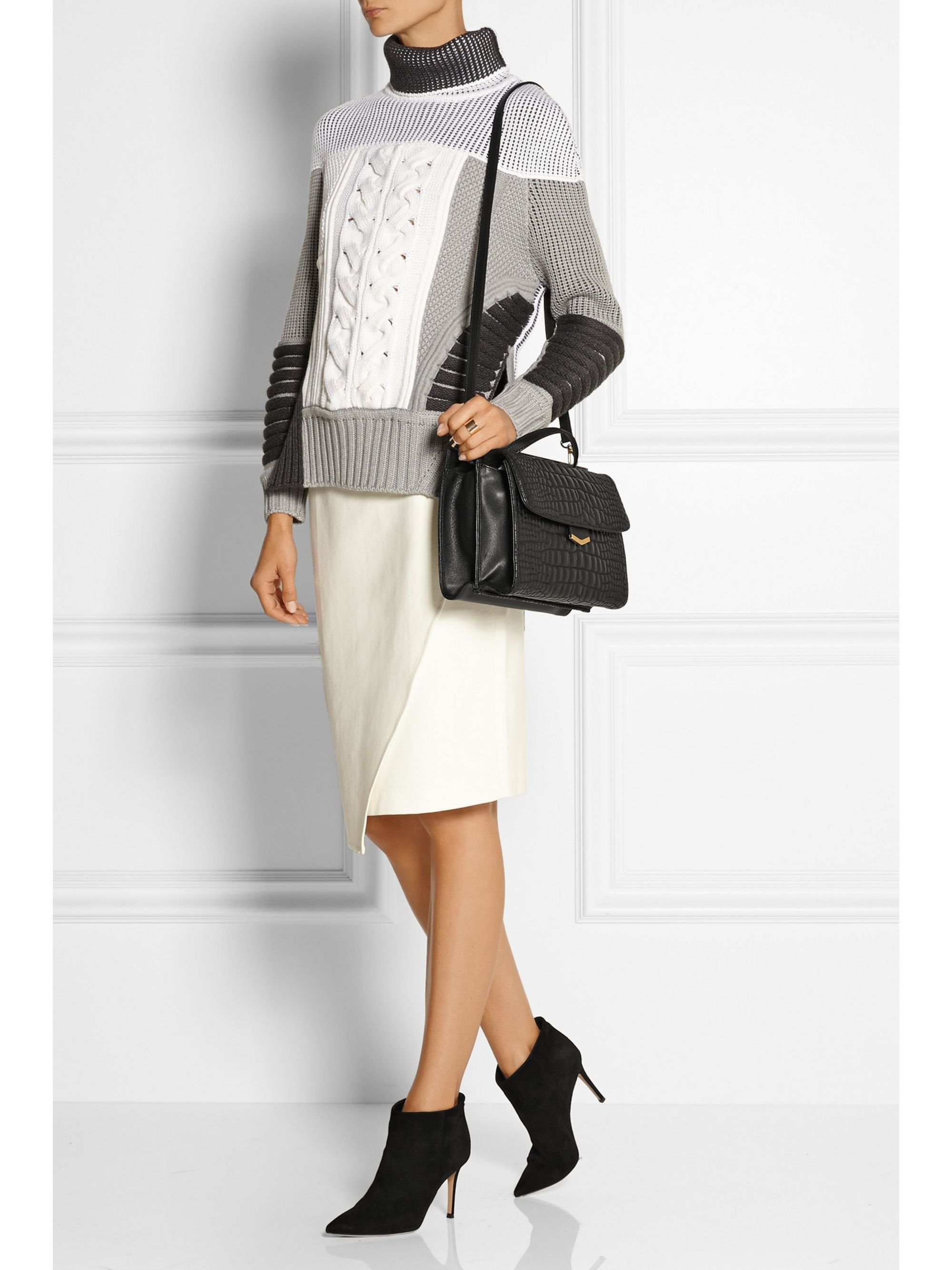 demi croc shoulder bag