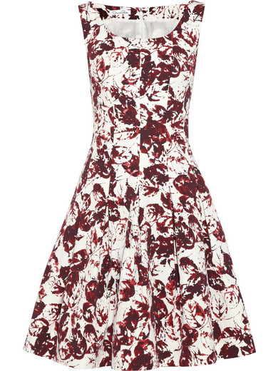 Oscar de la Renta | Printed cotton-blend dress | NET-A-PORTER.COM