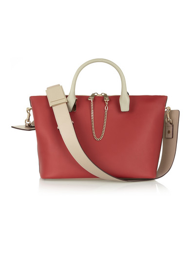 Chloé | Baylee medium two-tone leather tote | NET-A-PORTER.COM