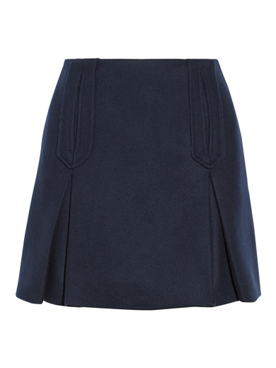 Carven | Pleated wool-blend mini skirt | NET-A-PORTER.COM