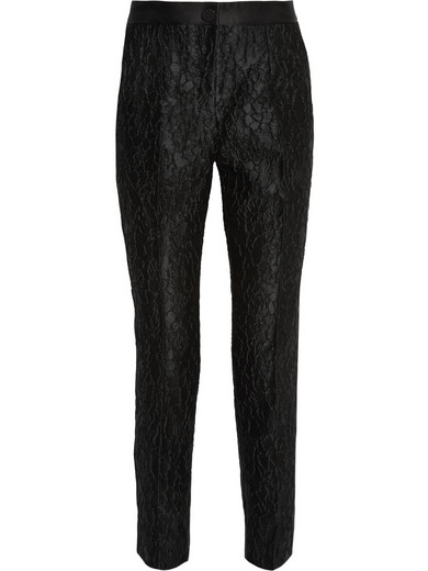 Dolce & Gabbana | Satin-jacquard tapered pants | NET-A-PORTER.COM