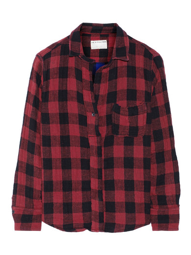 rag & bone | The Leeds plaid woven cotton top | NET-A-PORTER.COM