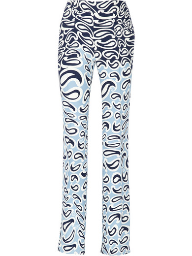 Miu Miu | Printed crepe wide-leg pants | NET-A-PORTER.COM