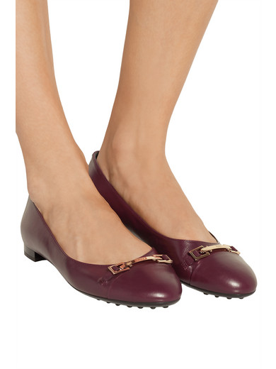 tod's leather ballet flats